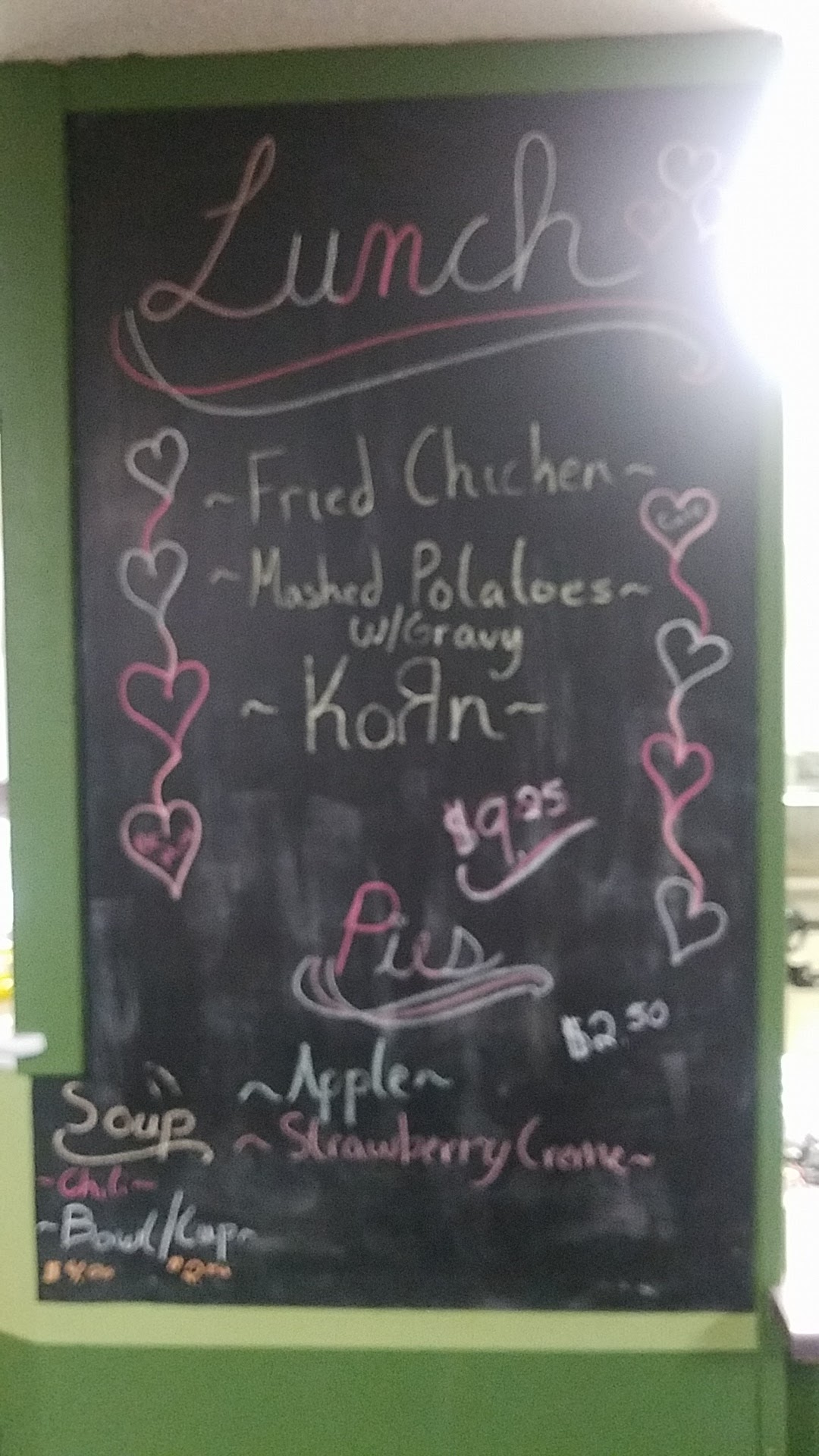 Palmer cafe Menu