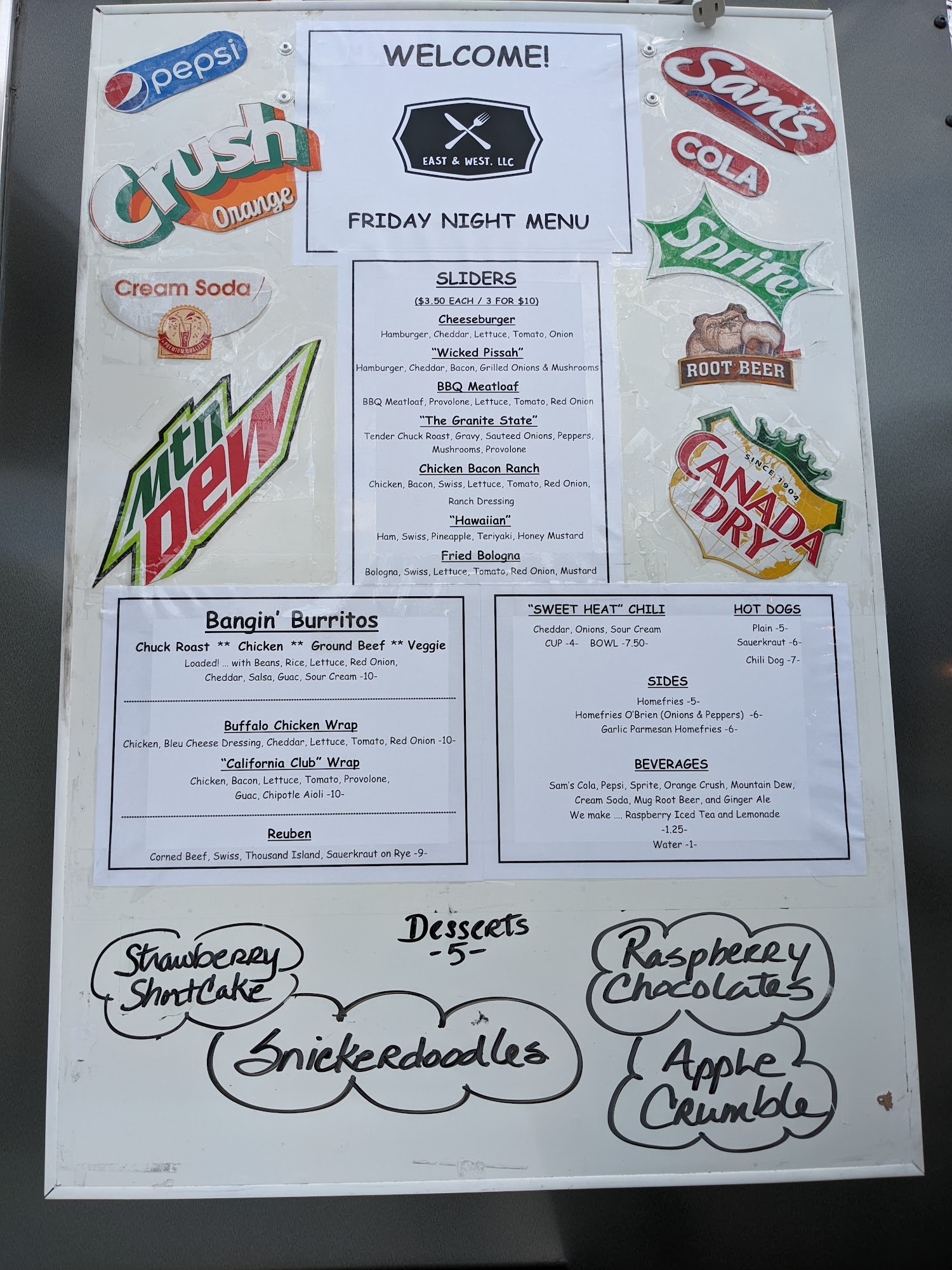 Epic Food Truck Menu