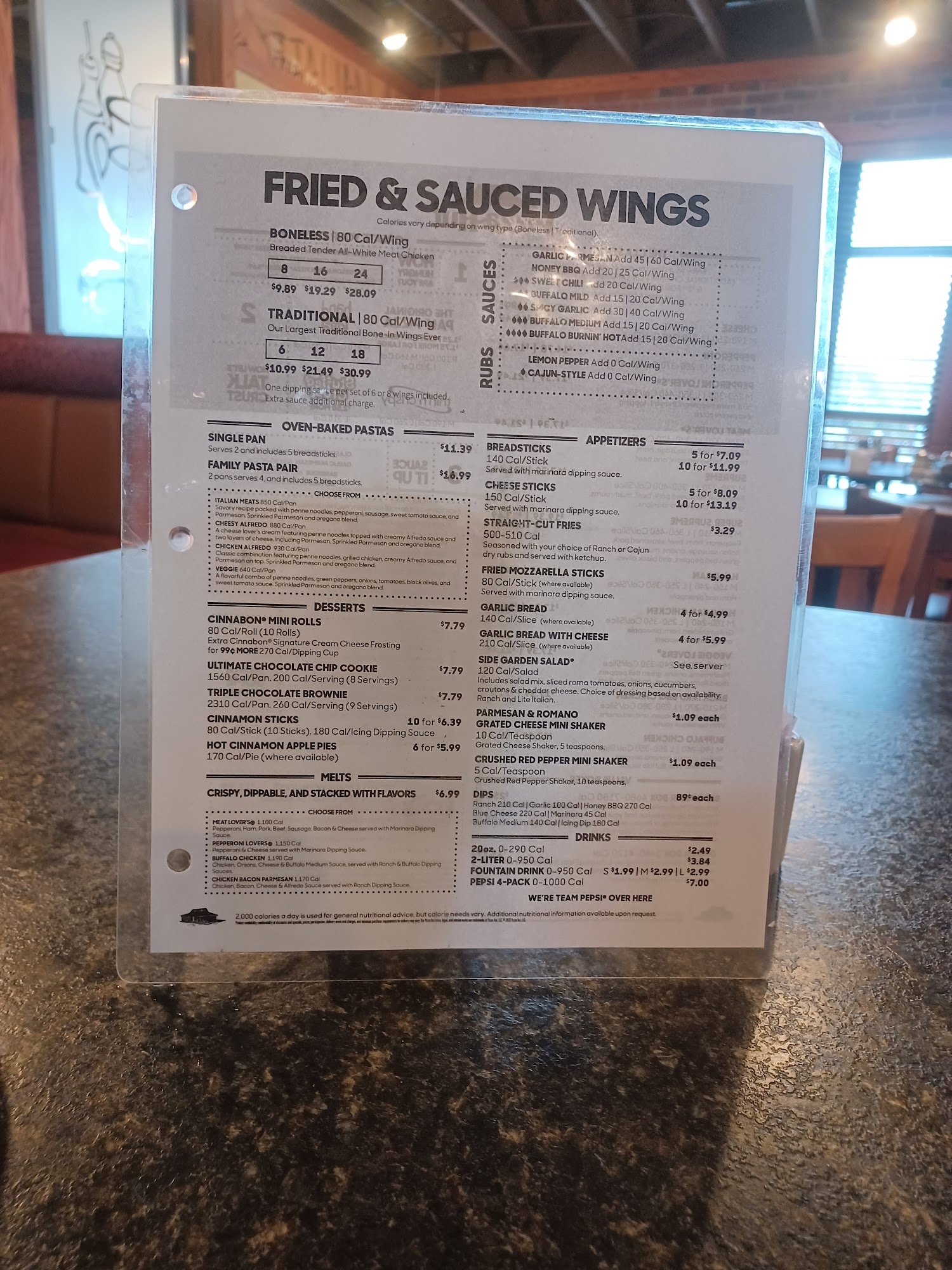 Pizza Hut Menu