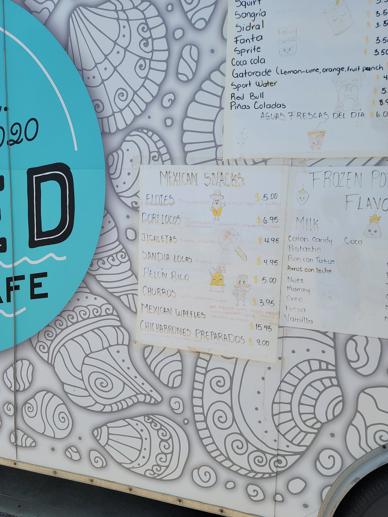 Sea Shed Menu