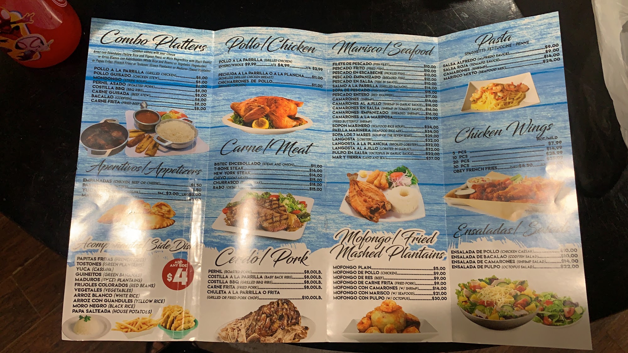 Mi casita criolla Menu