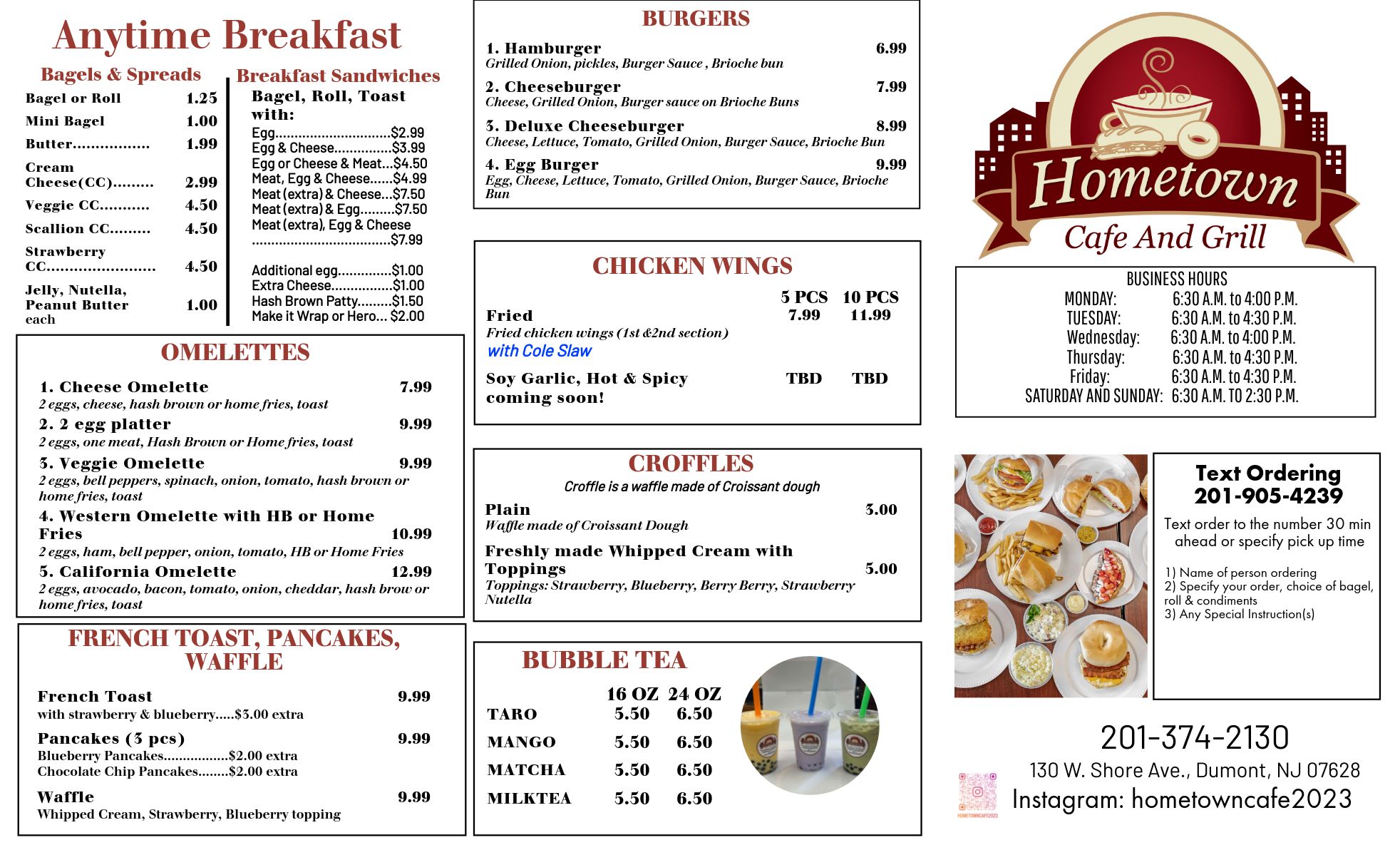 Hometown Cafe and Grill, Dumont Menu, Reviews (147), Photos (85) Restaurantji