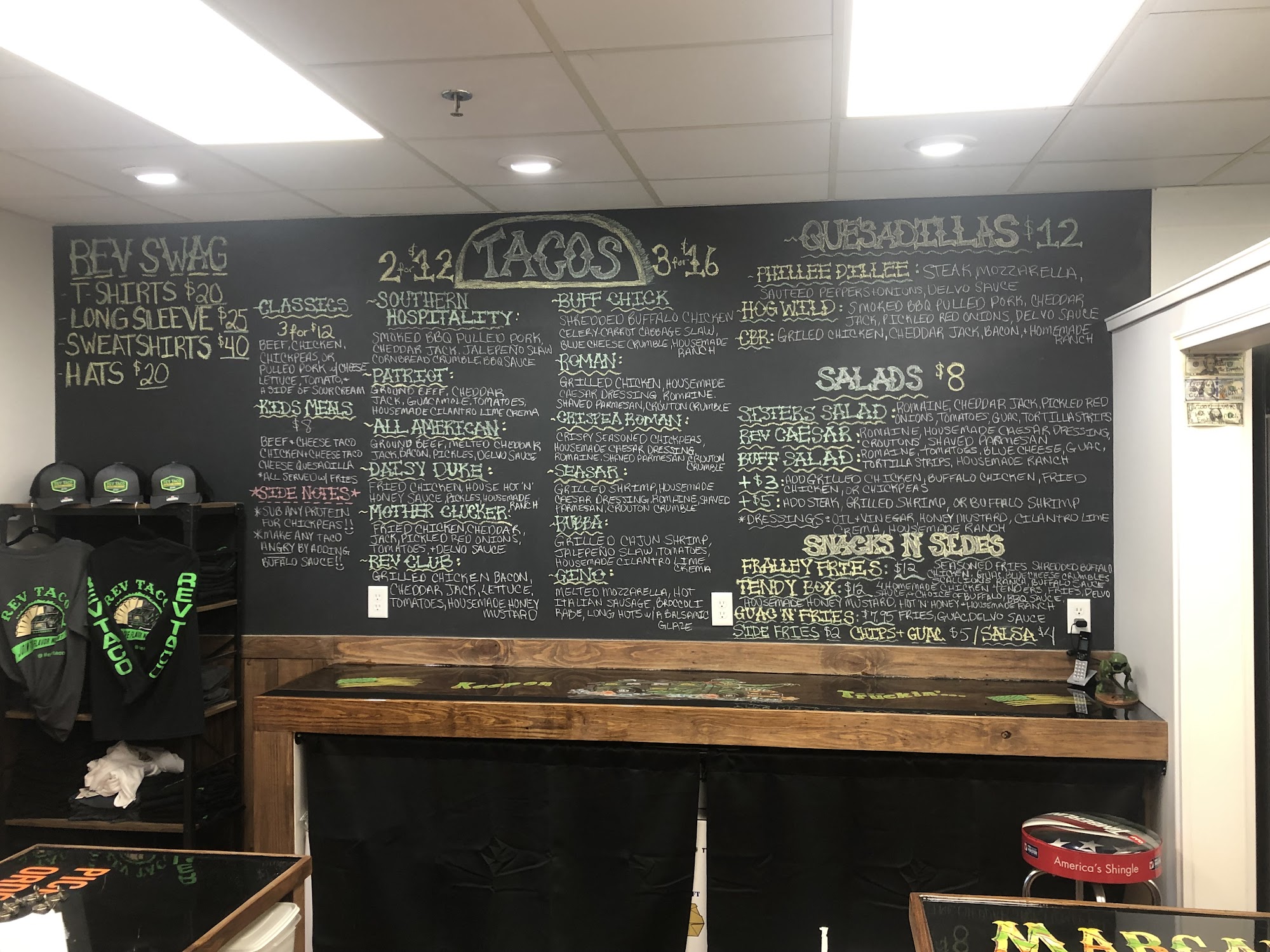Rev Taco Menu
