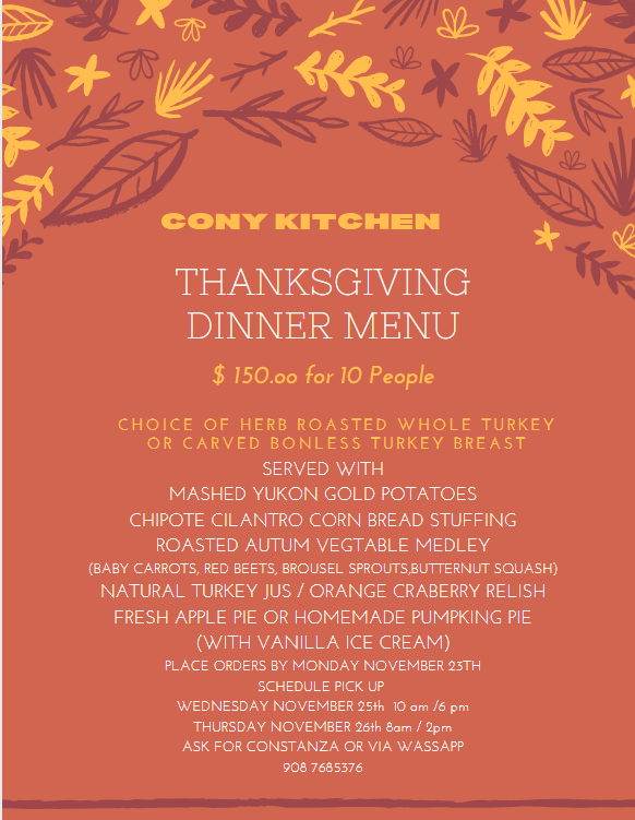 Connie Kitchen Menu