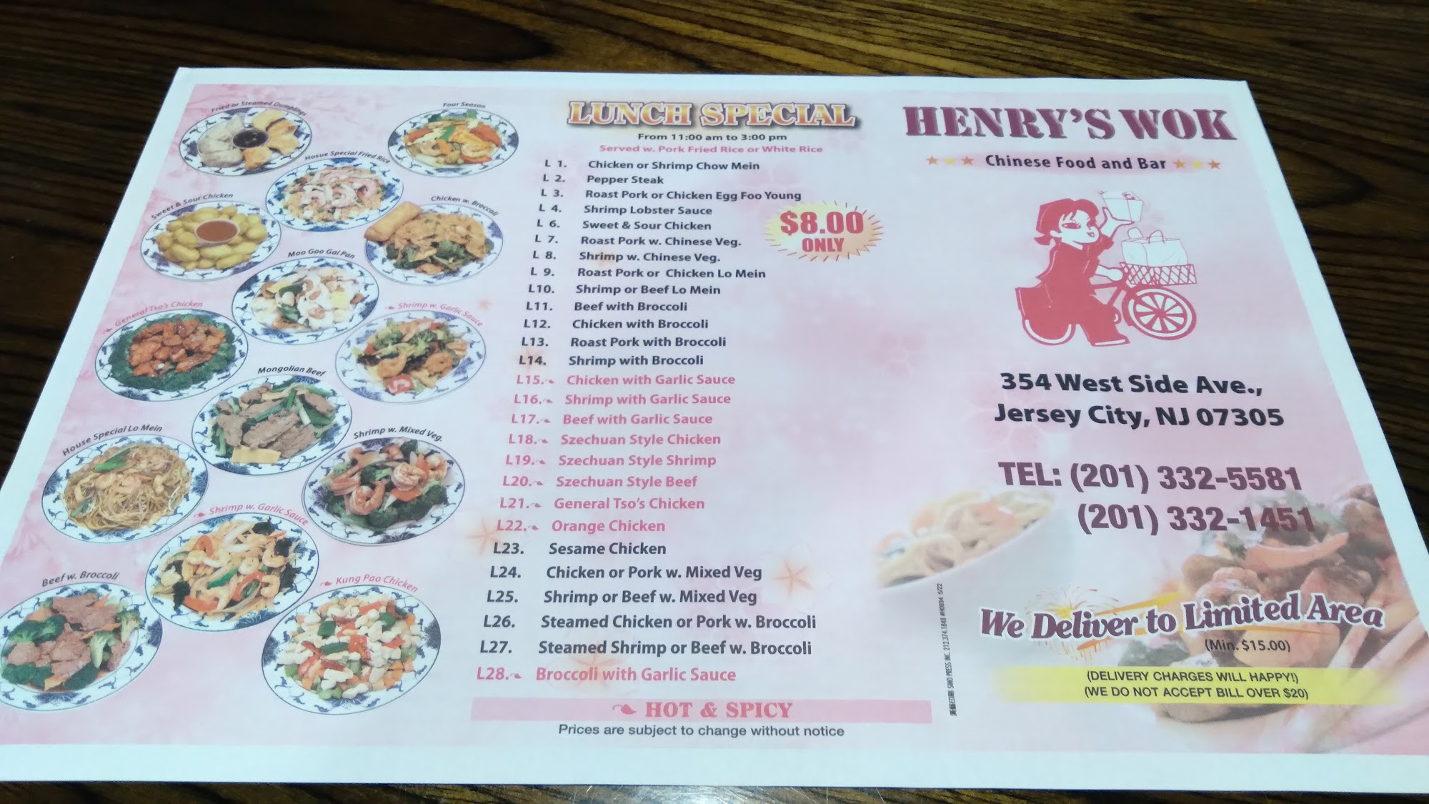 Henry Wok Menu