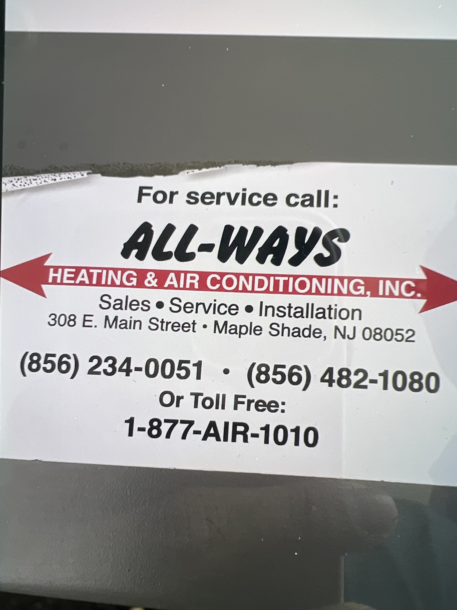 All-Ways Heating & Air Conditioning 308 E Main St, Maple Shade New Jersey 08052
