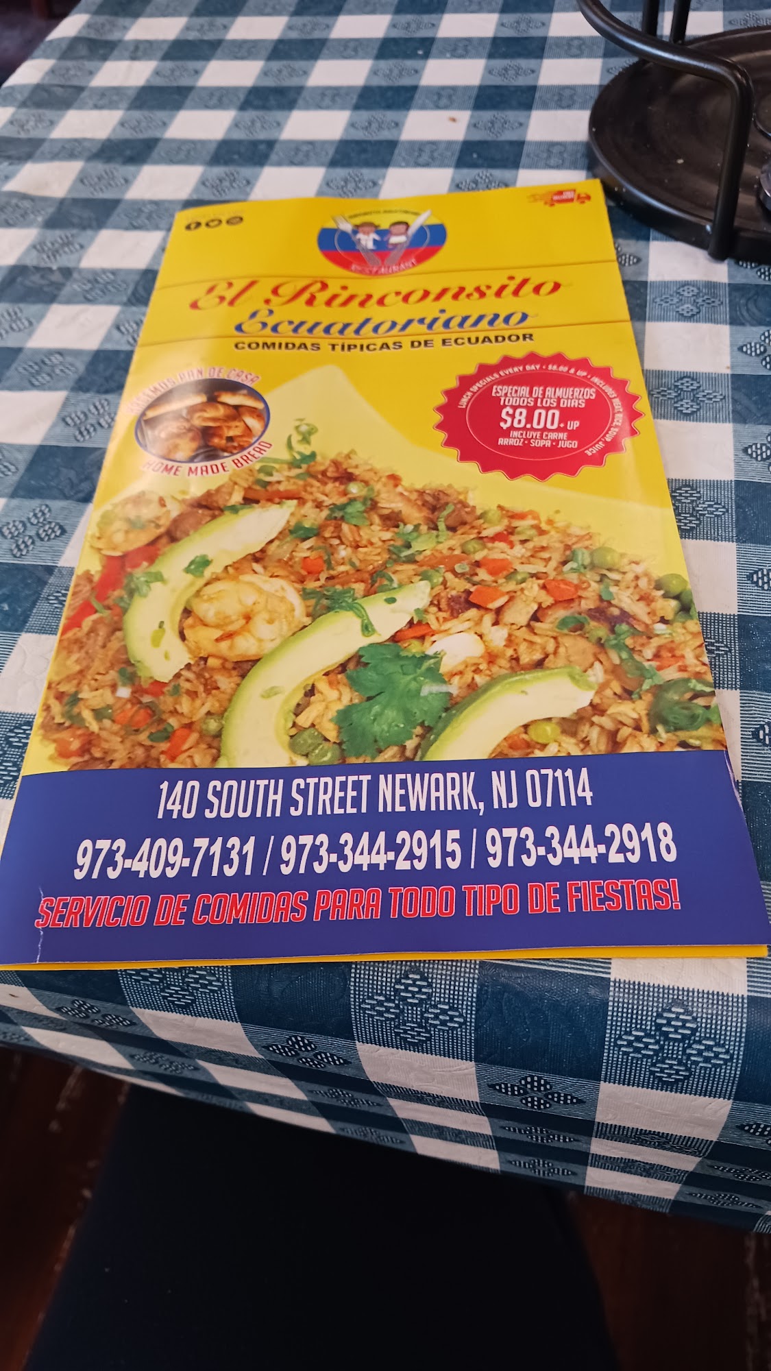 Mi Rinconcito Ecuatoriano Menu