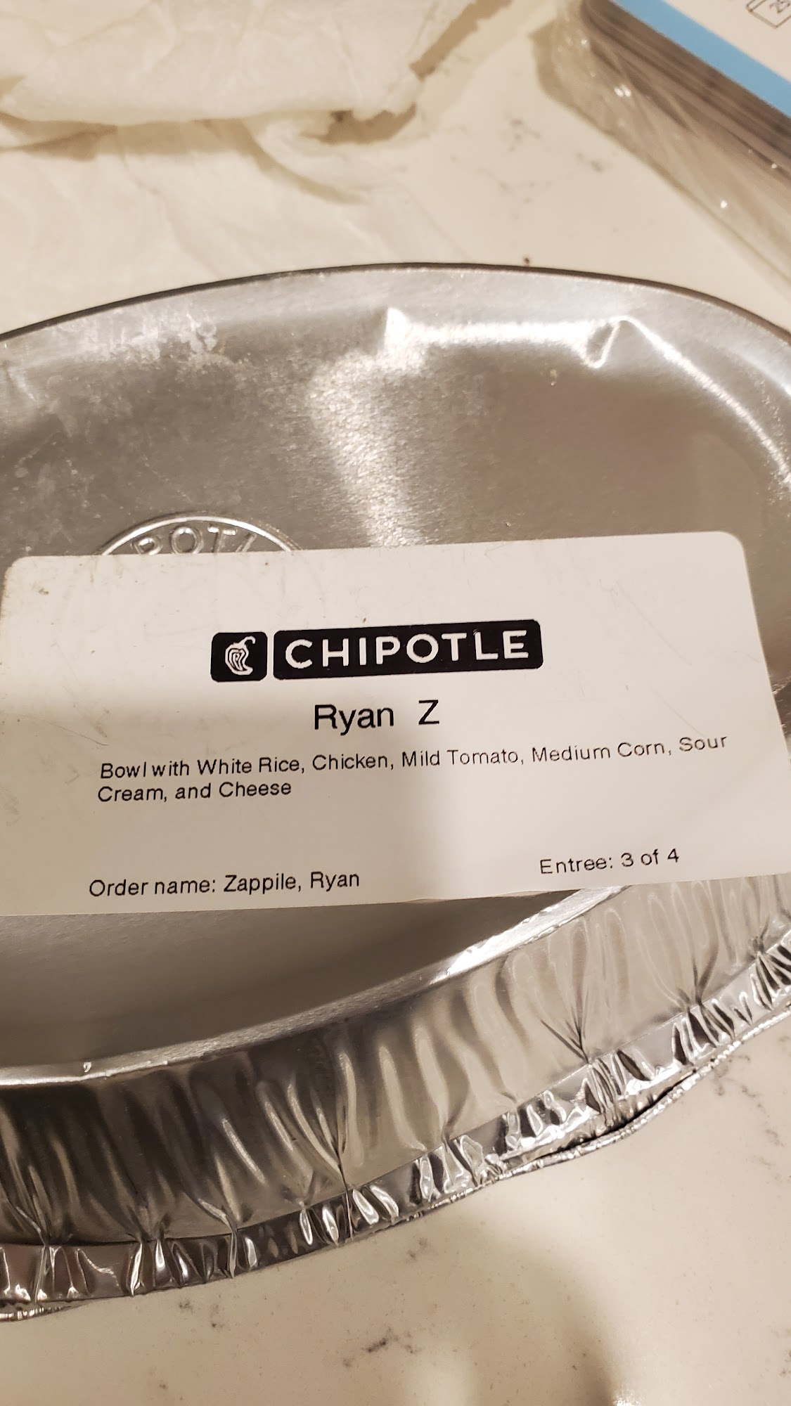 Chipotle Mexican Grill Menu