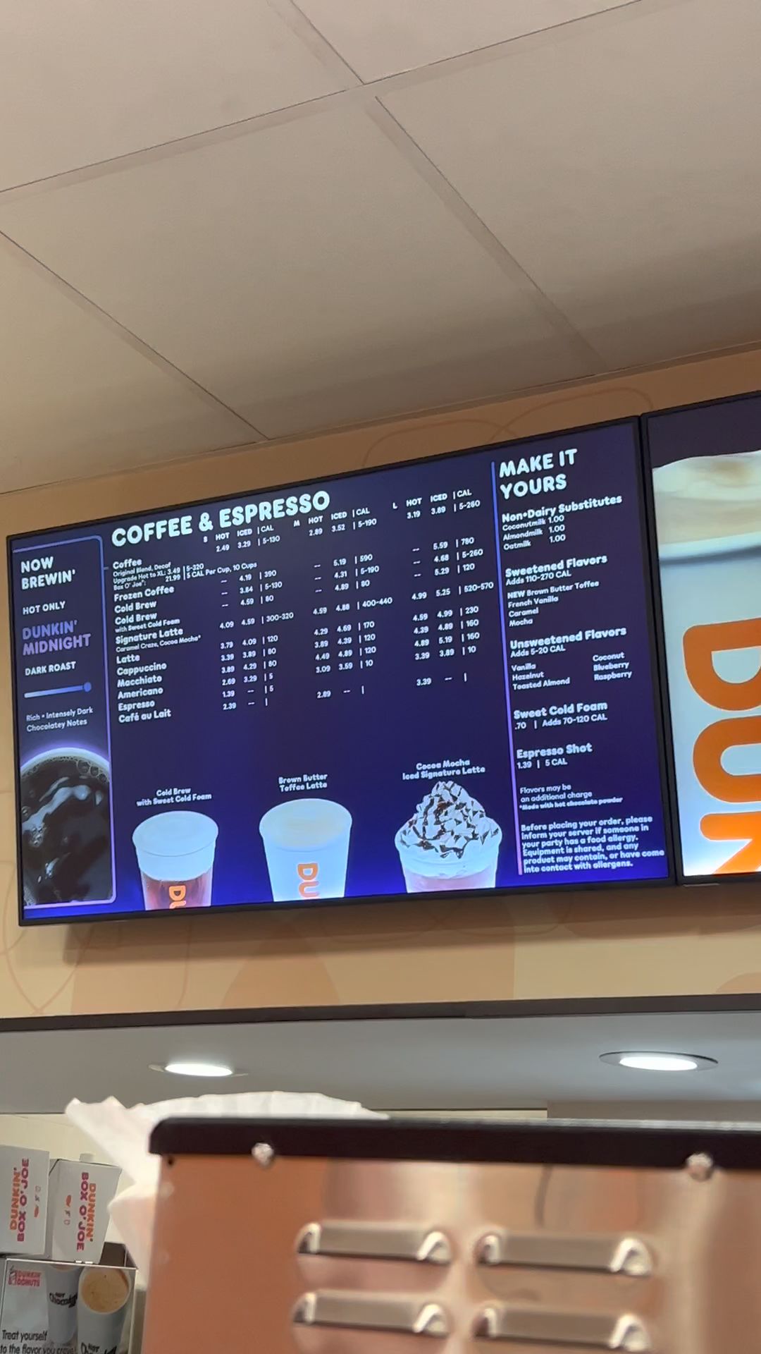 Dunkin' Menu