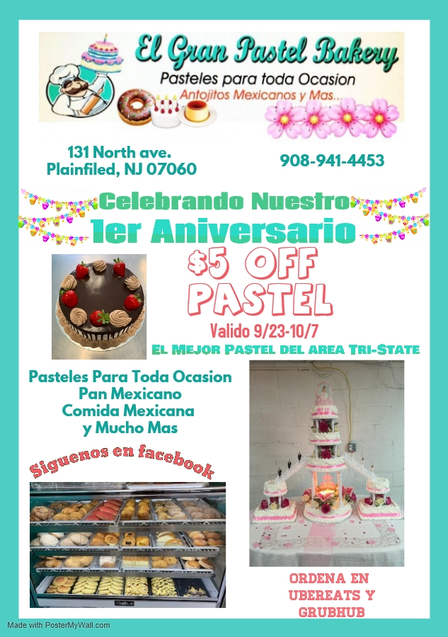 El Gran Pastel Bakery Menu