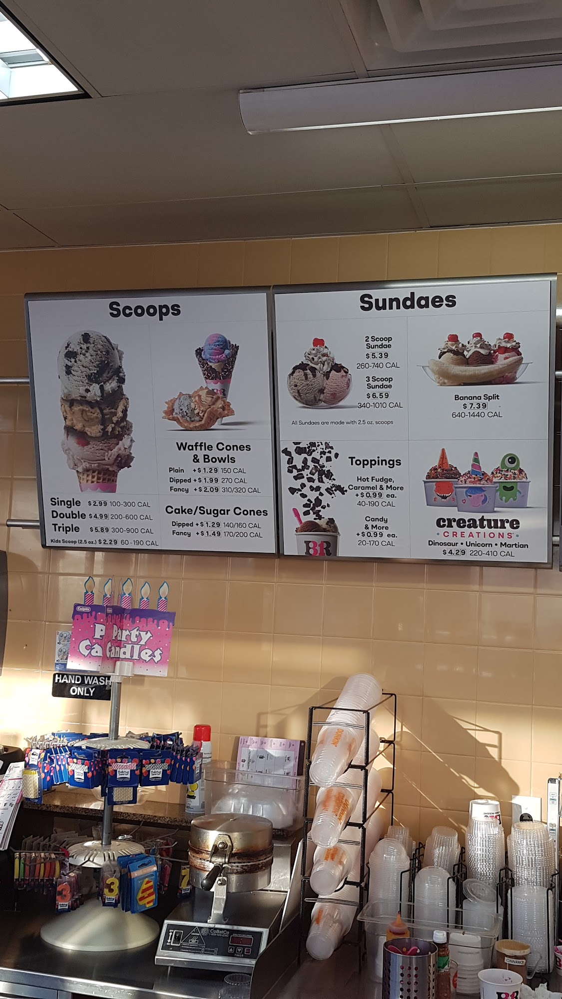 Baskin-Robbins Menu