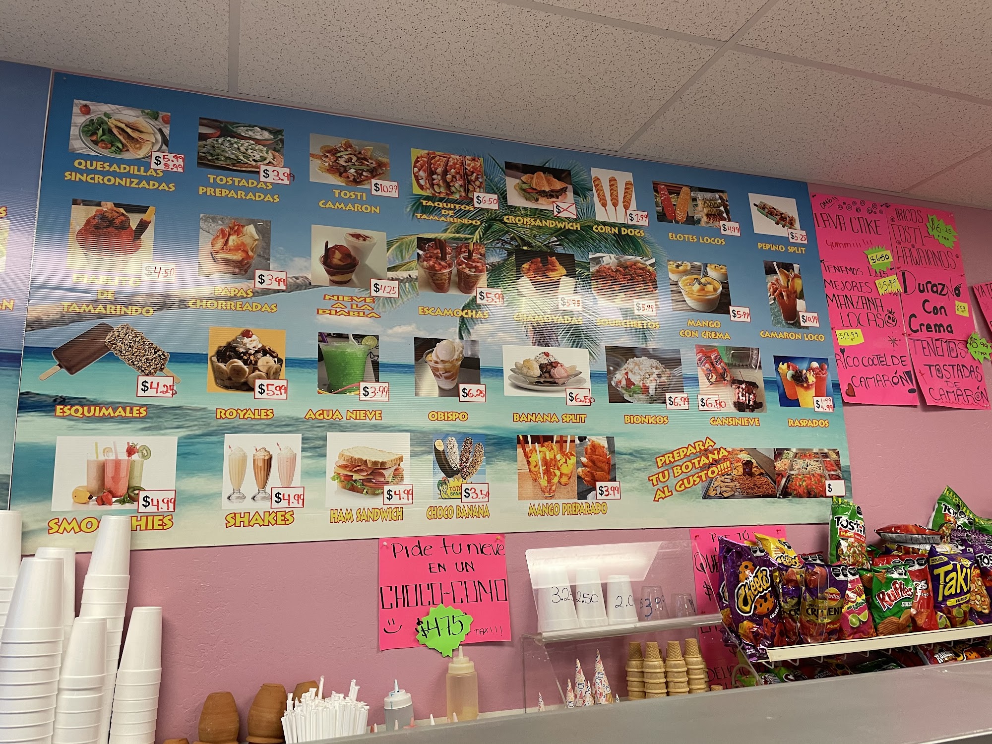 Paleteria Michoacana El Paraiso Menu