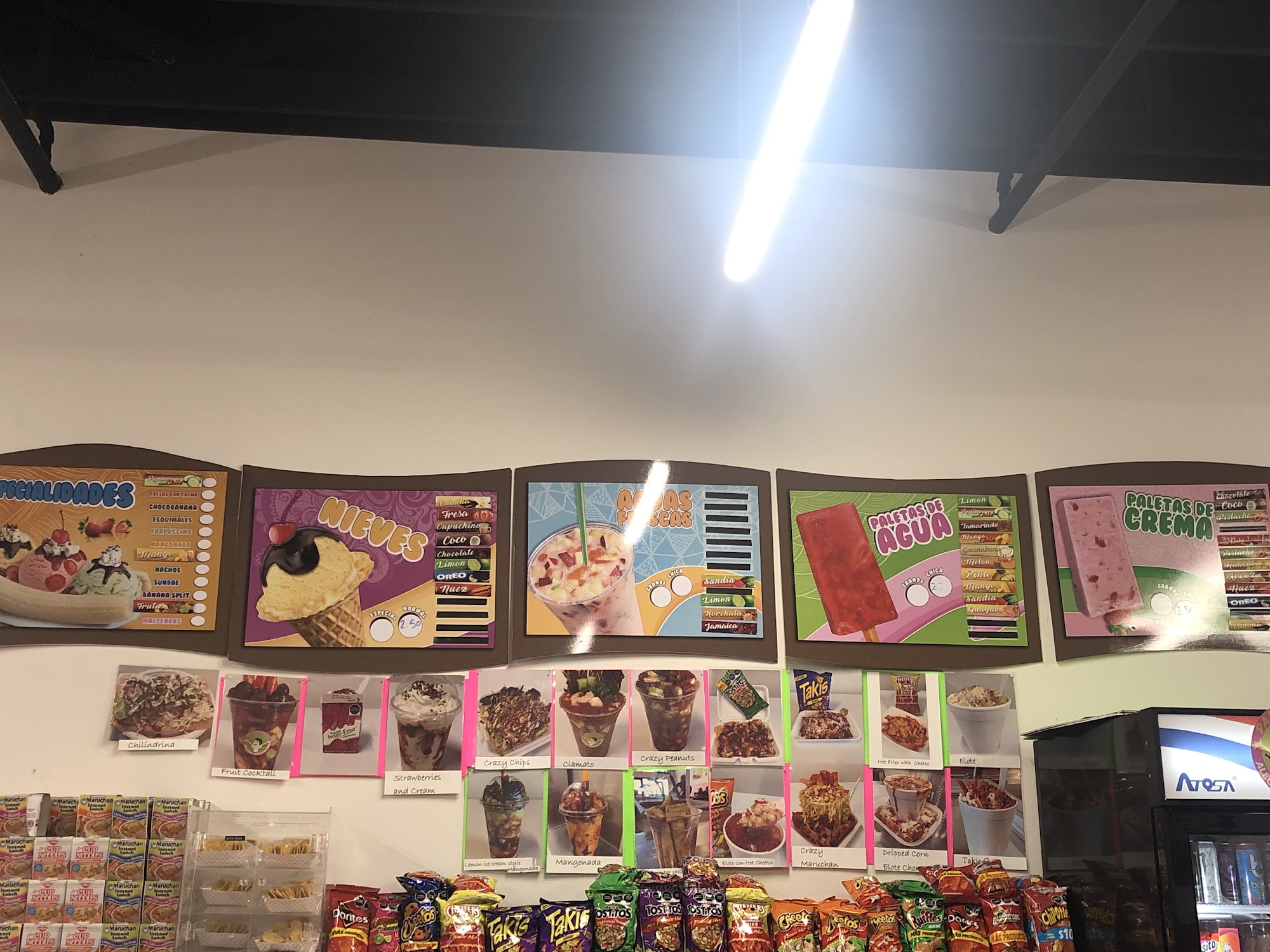 Paleteria Alegria Michoacana Menu