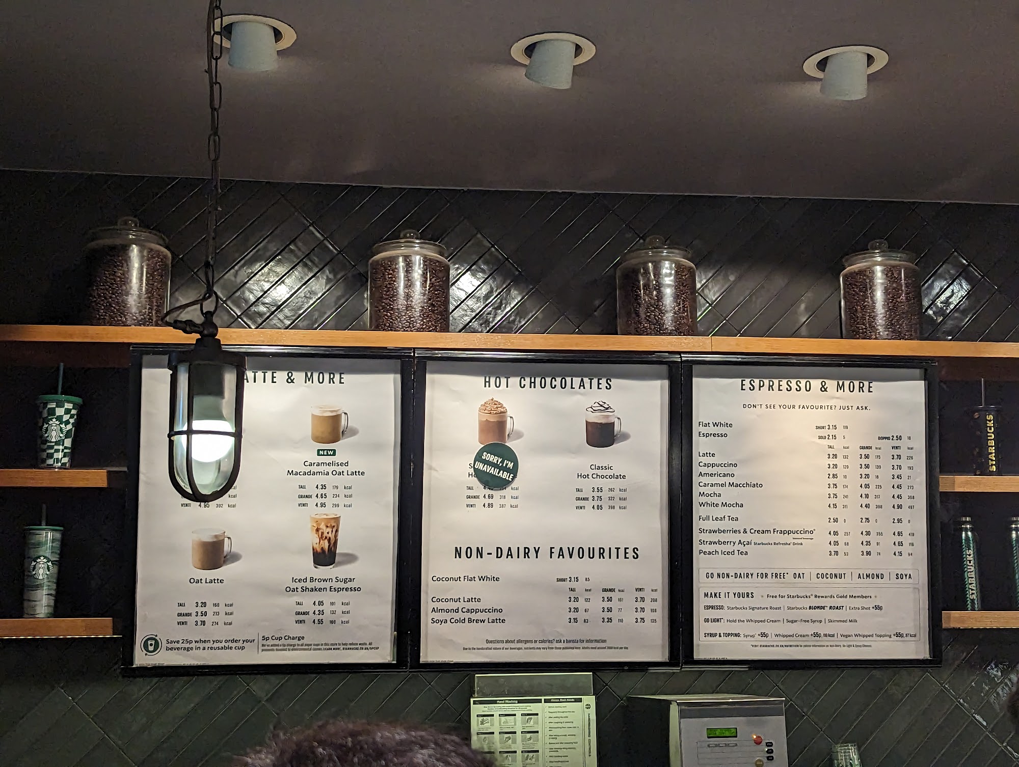 Starbucks Coffee Menu