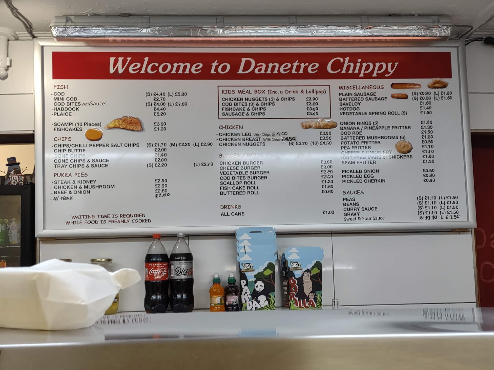 Danetre Chippy Menu
