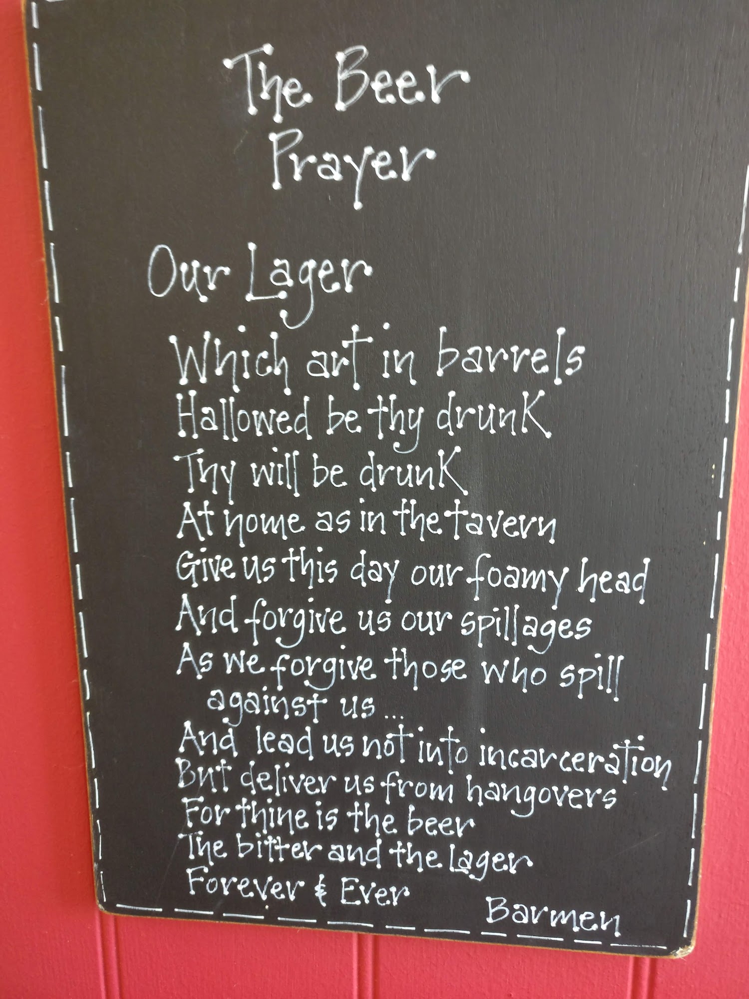 The Red Lion - Denton Menu