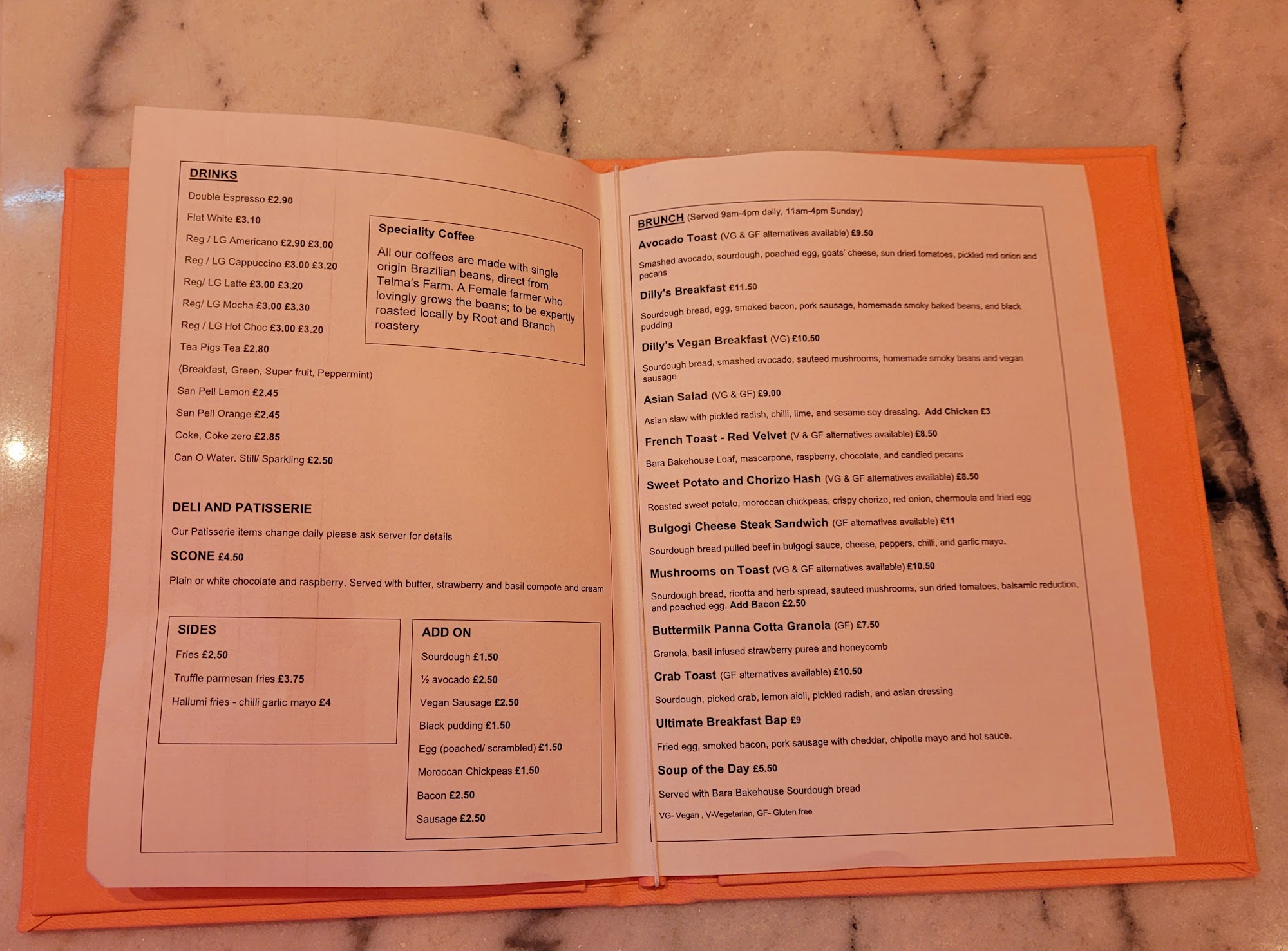 Dilly & Dolly's (Finaghy) Menu