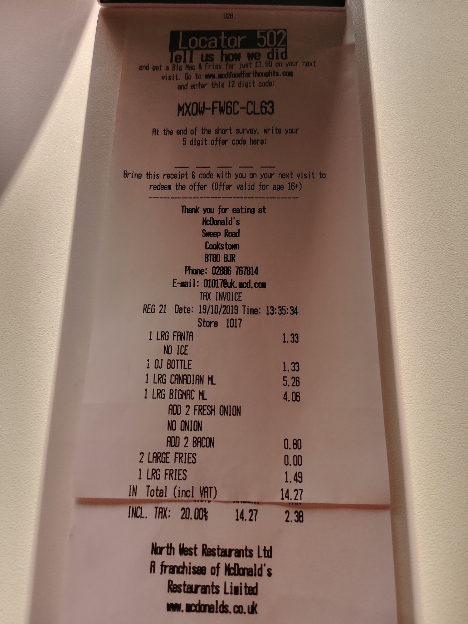 McDonald's Menu