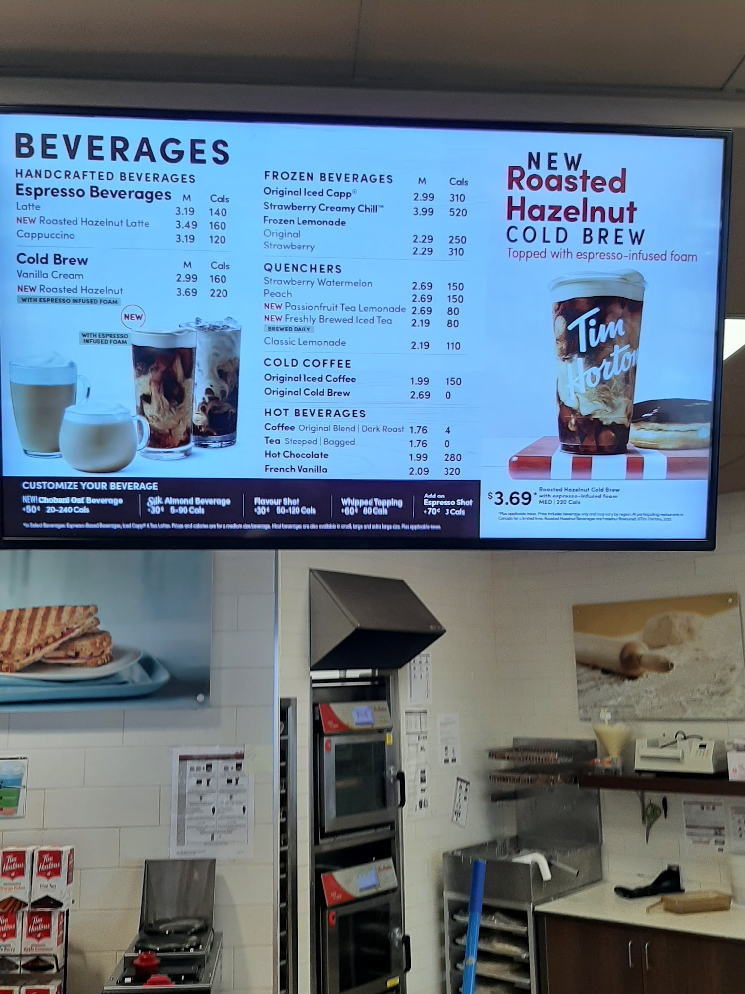 Tim Hortons Menu