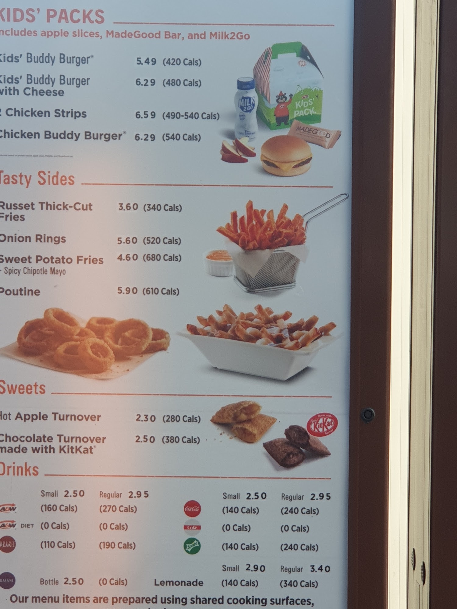 A&W Canada Menu