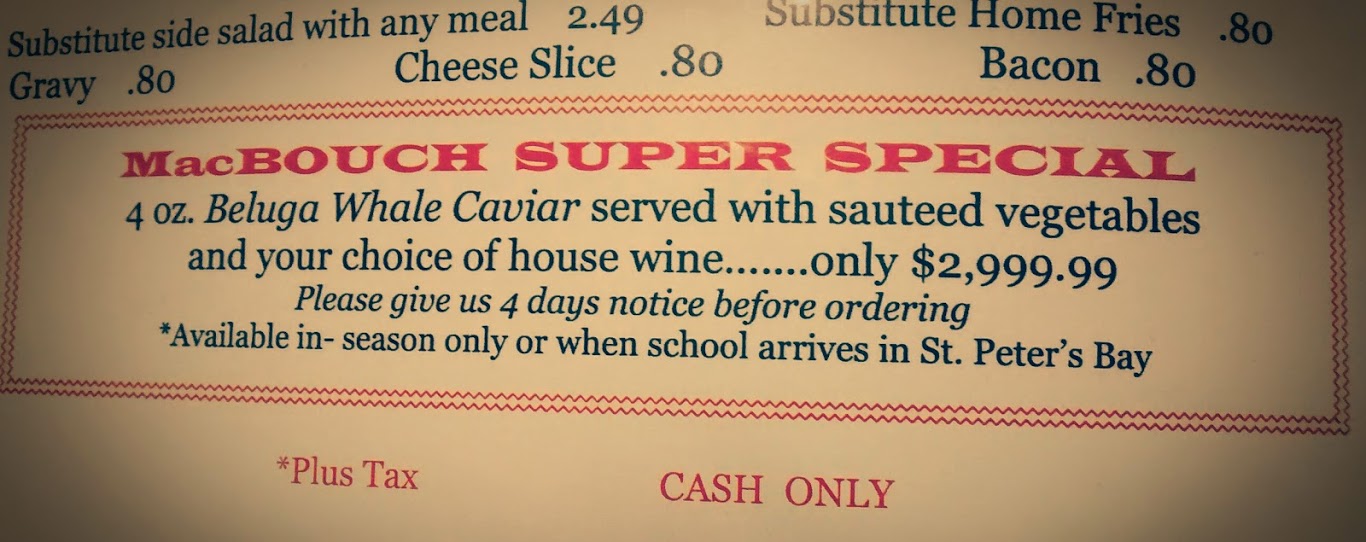 MacBouch Beverage Room & Grill Menu