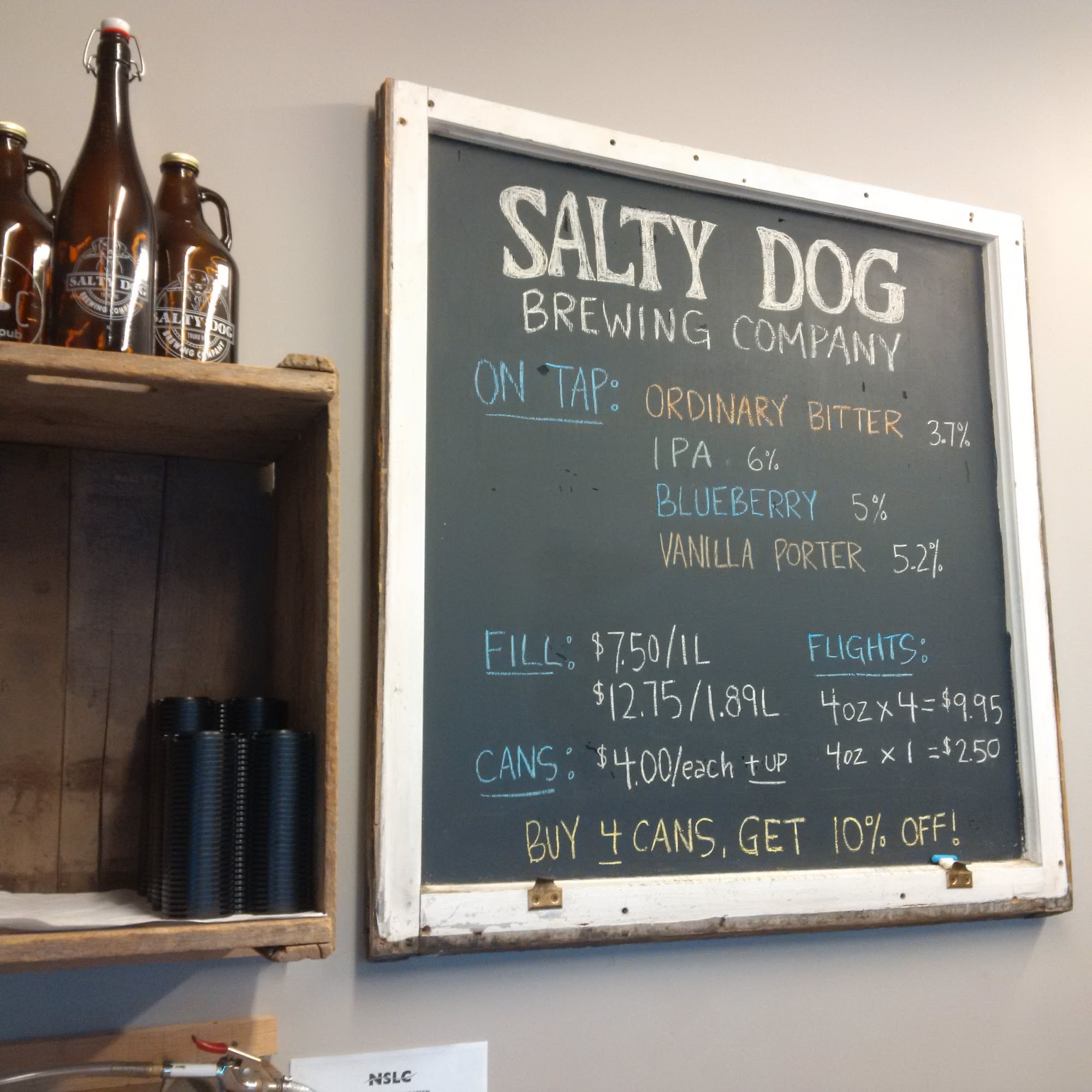 Salty Dog Brewing Company Menu