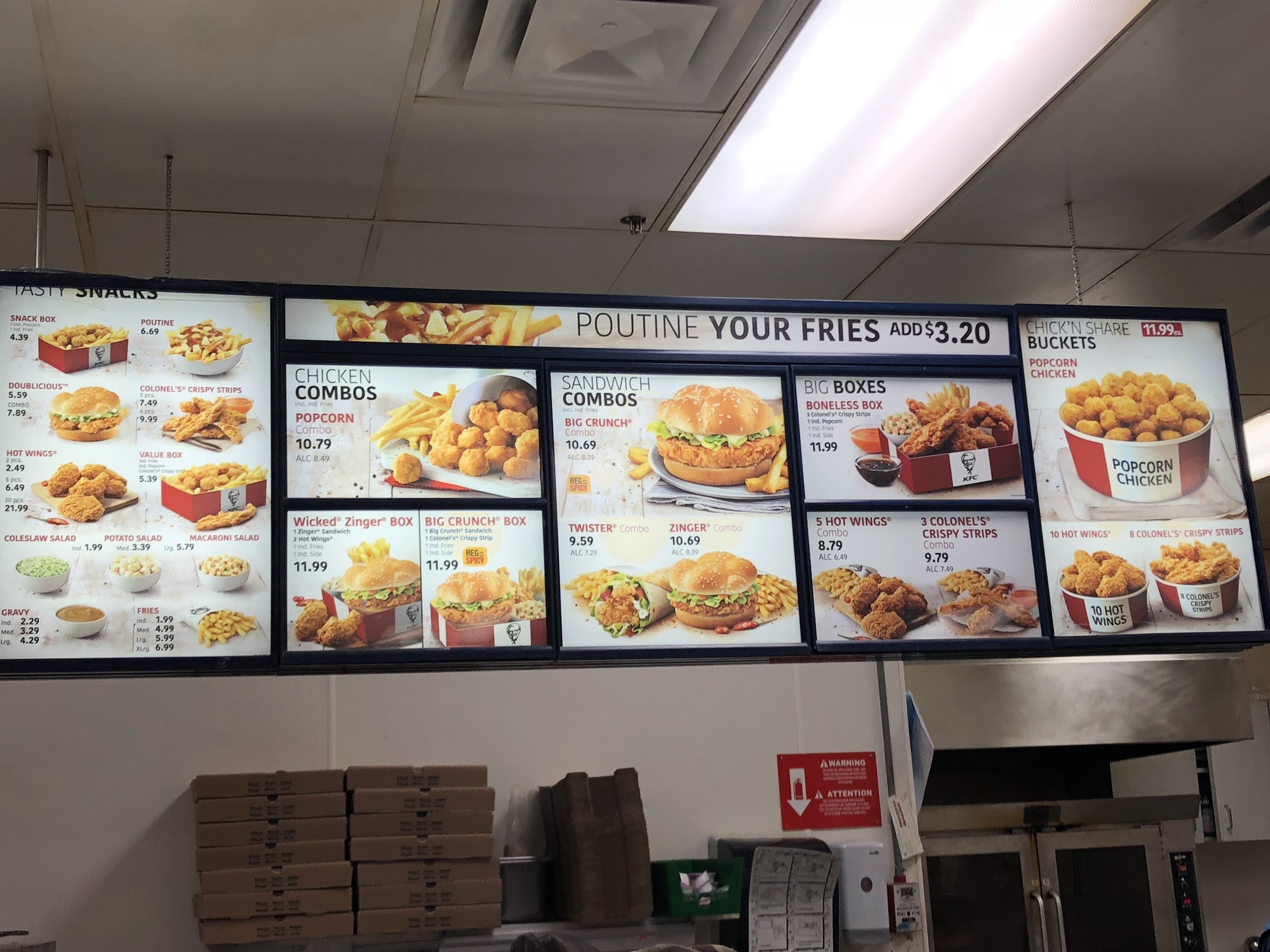 KFC Menu