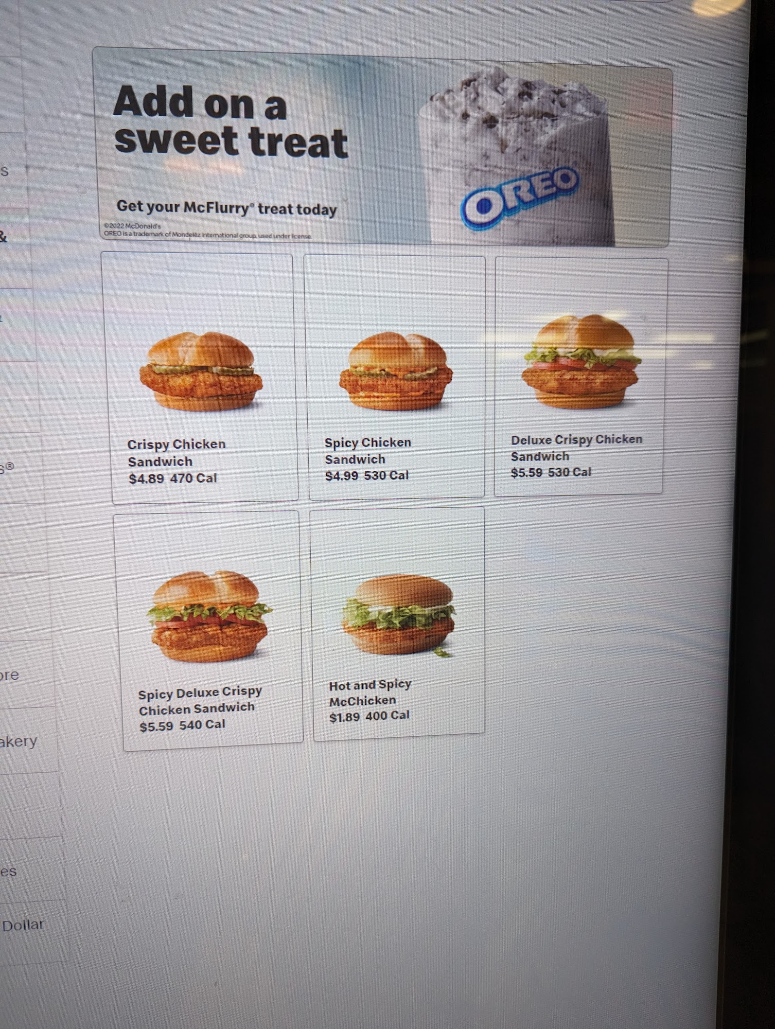 McDonald's Menu