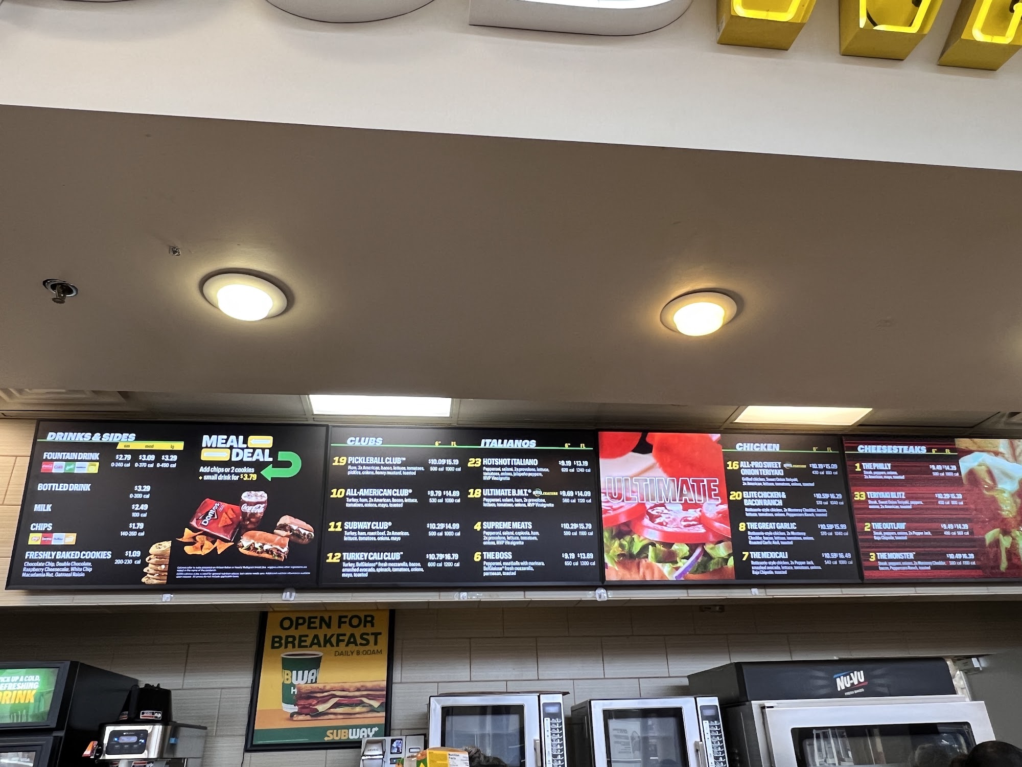 Subway Menu