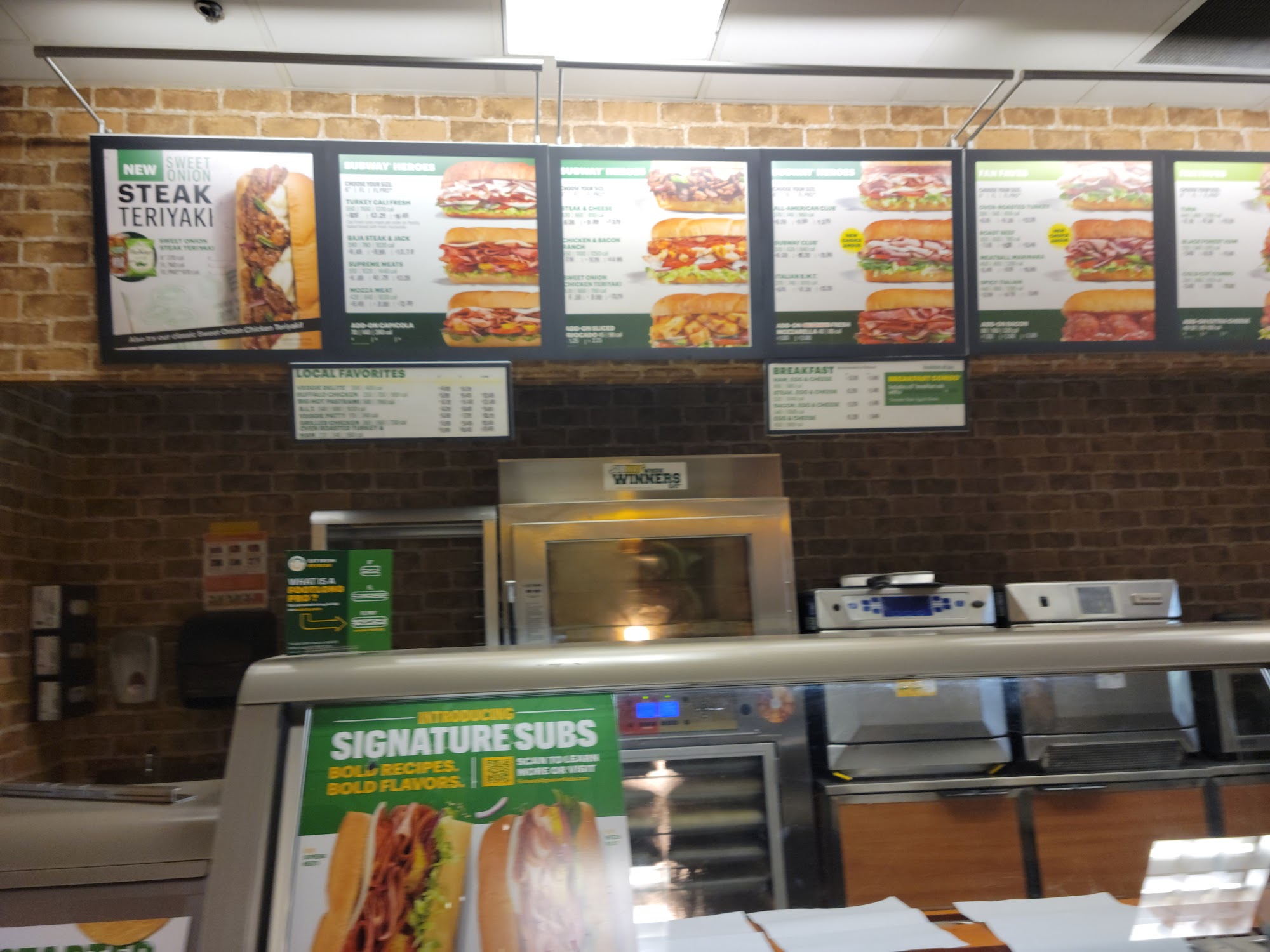 Subway Menu