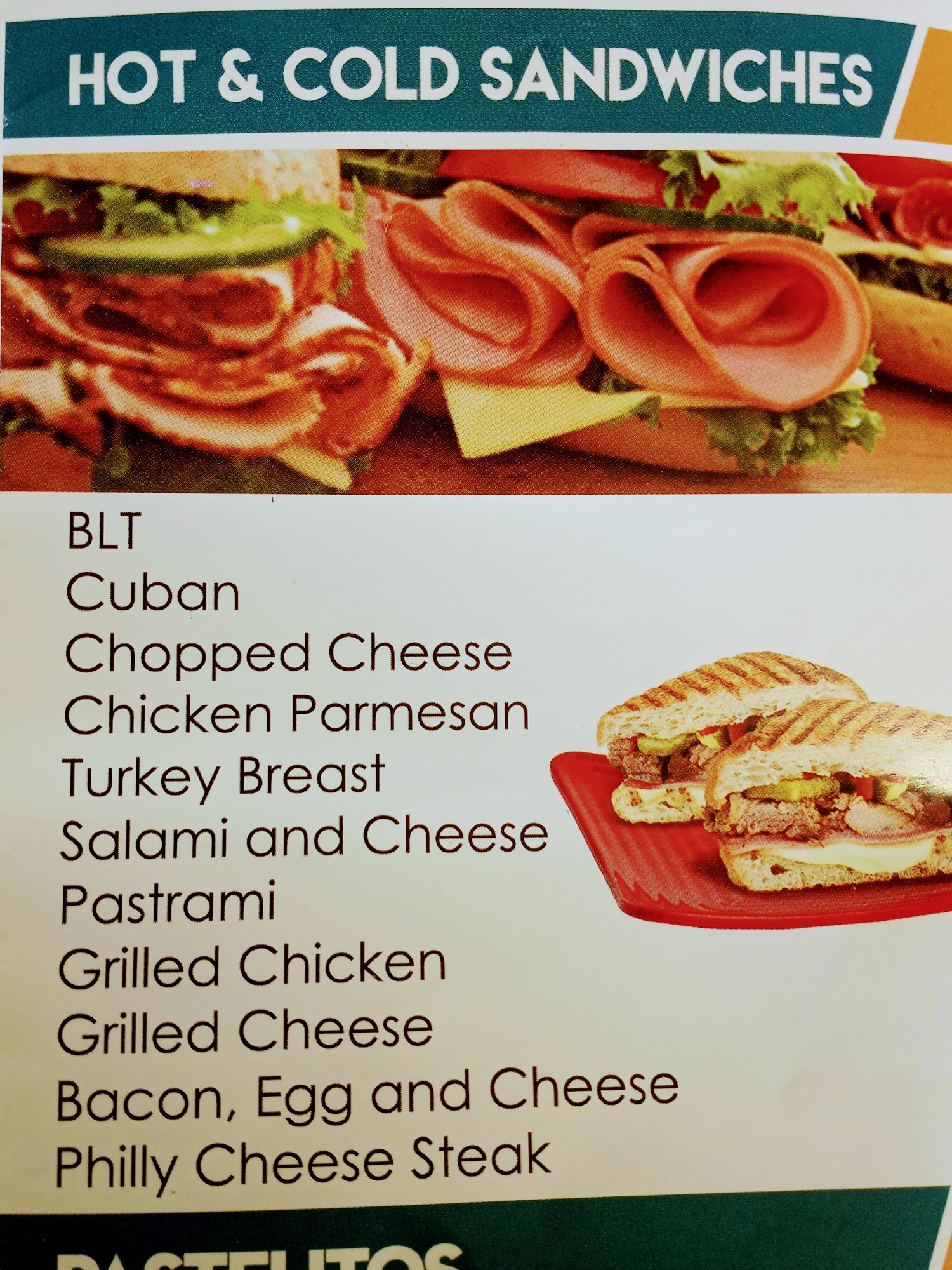 Plaza deli & grill Menu