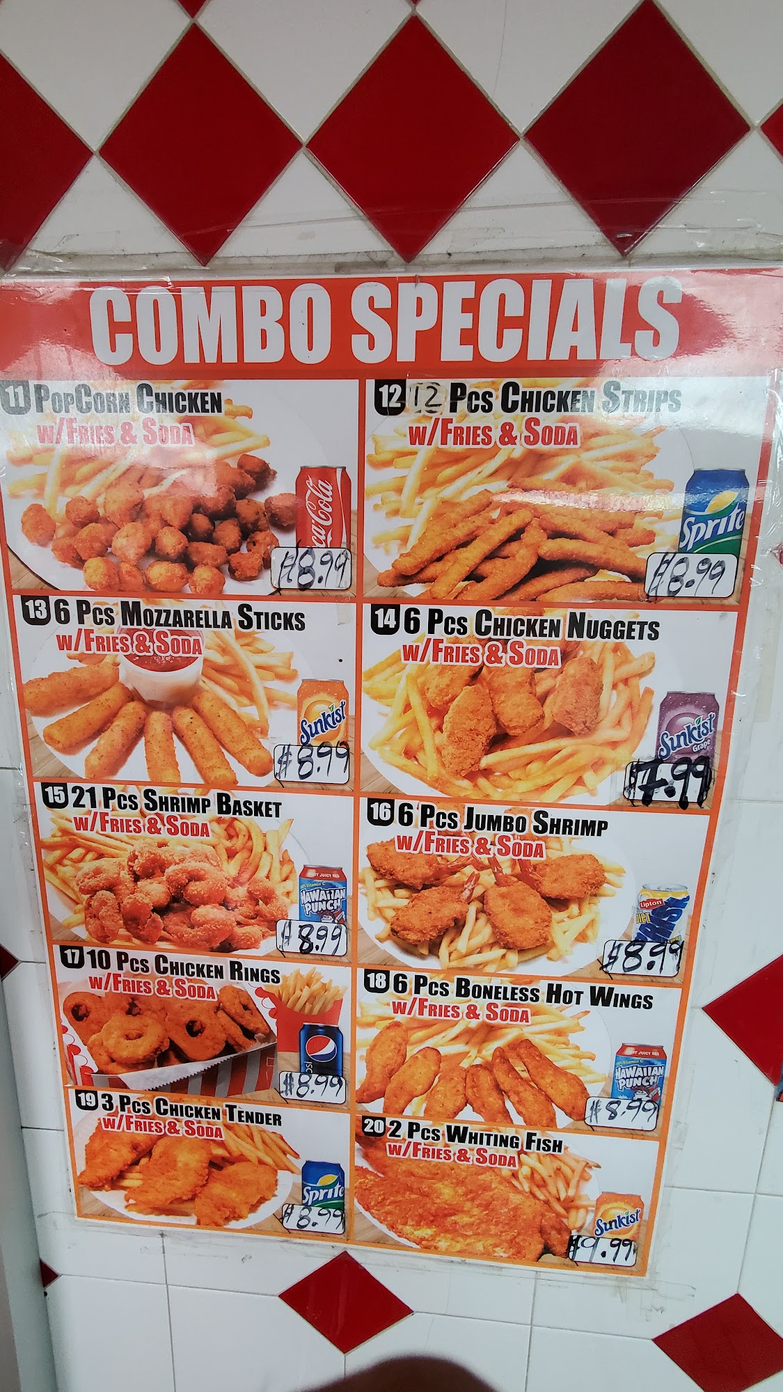 Kennedy Fried Chicken Menu