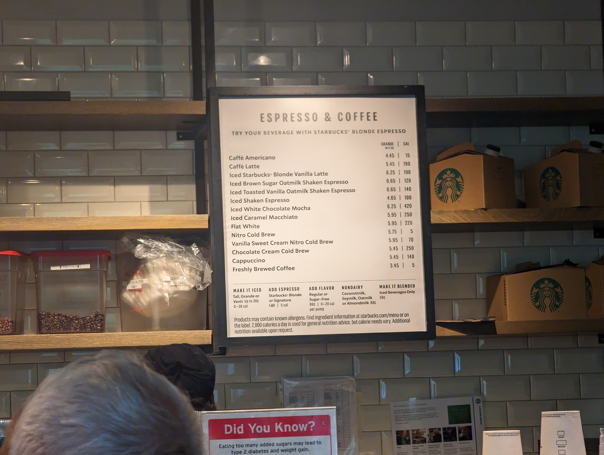 Starbucks Menu
