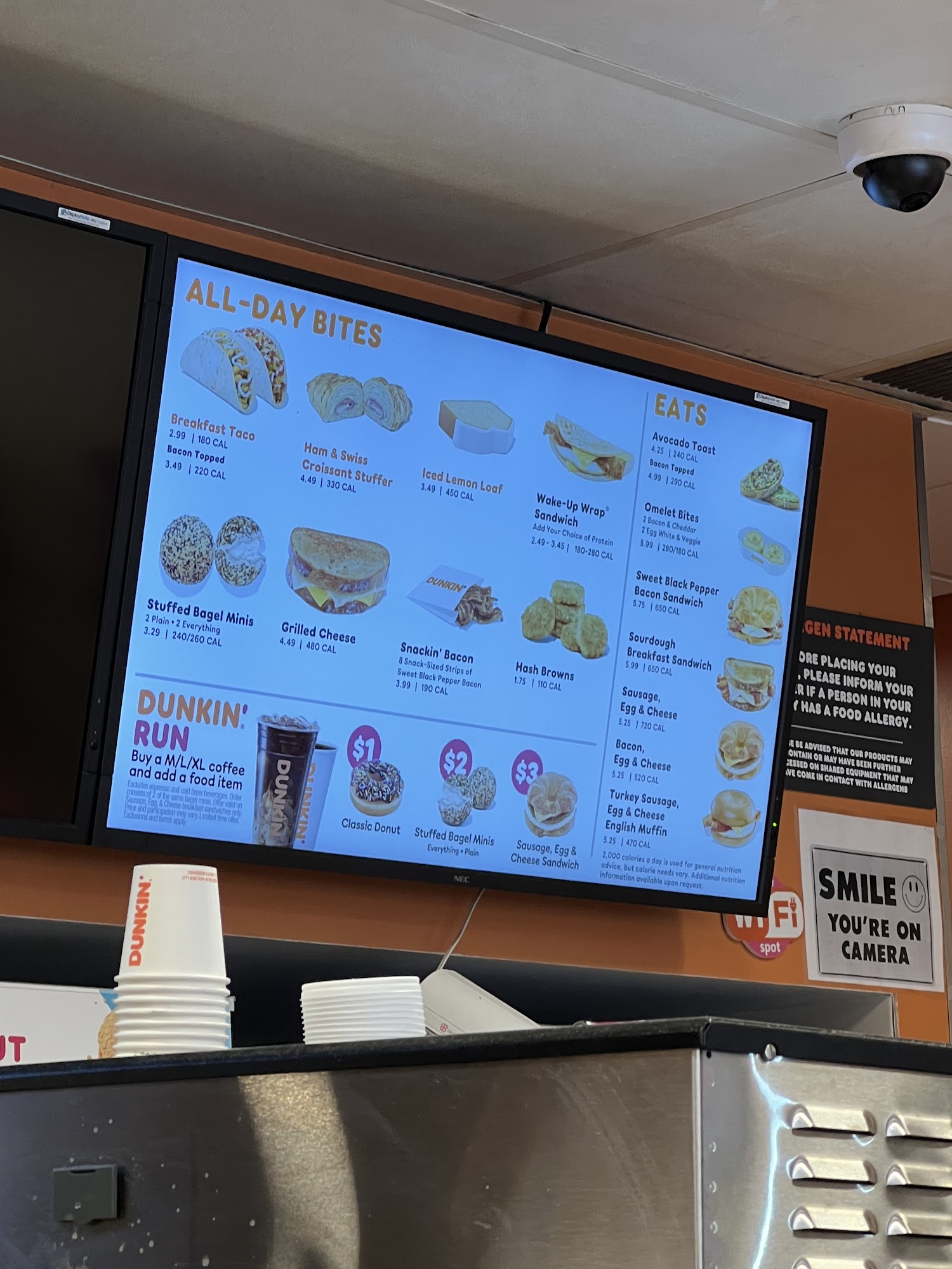 Dunkin' Menu