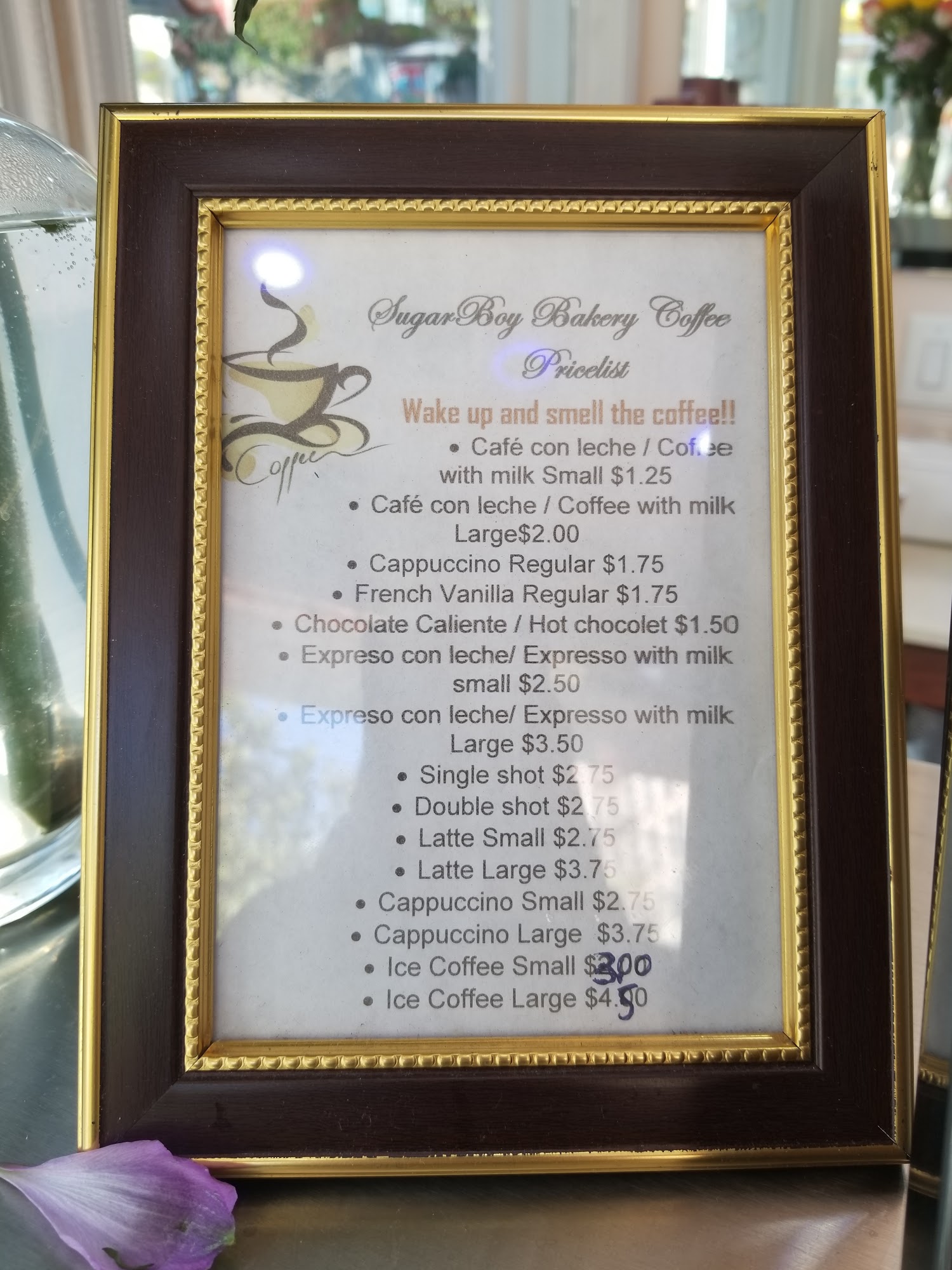 Sugarboy Bakery Menu