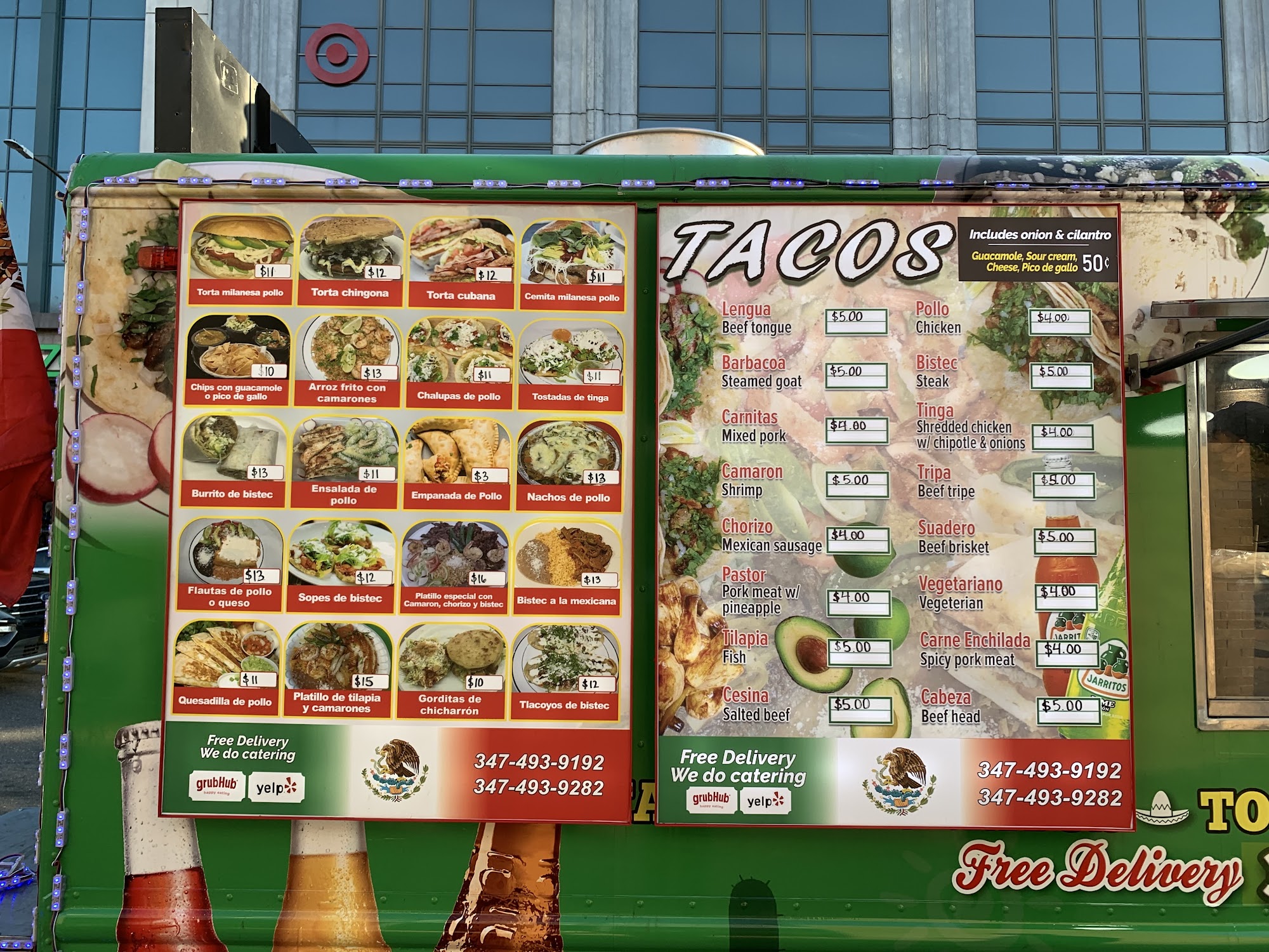 Tacos El Zocalo De Tepango Menu