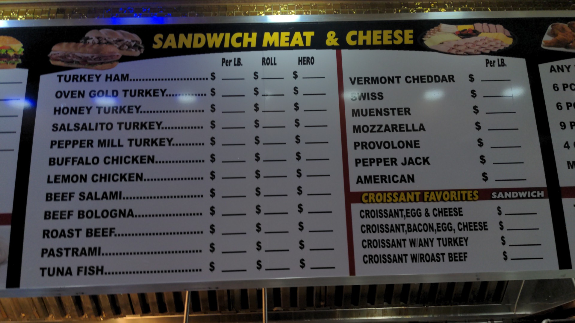 Parks Deli & Grill Menu