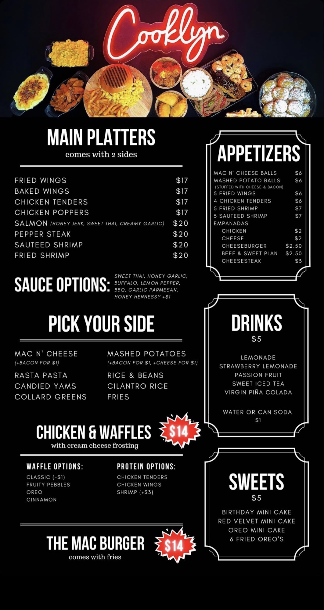 Cooklyn Eats BK Menu
