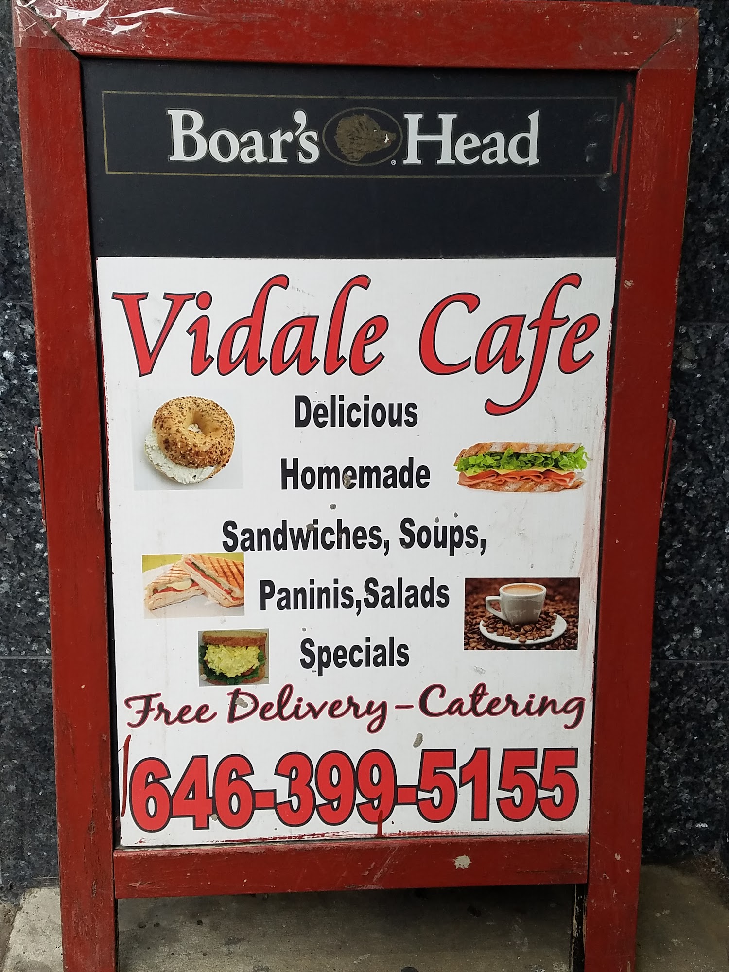 Vidale Cafe Menu