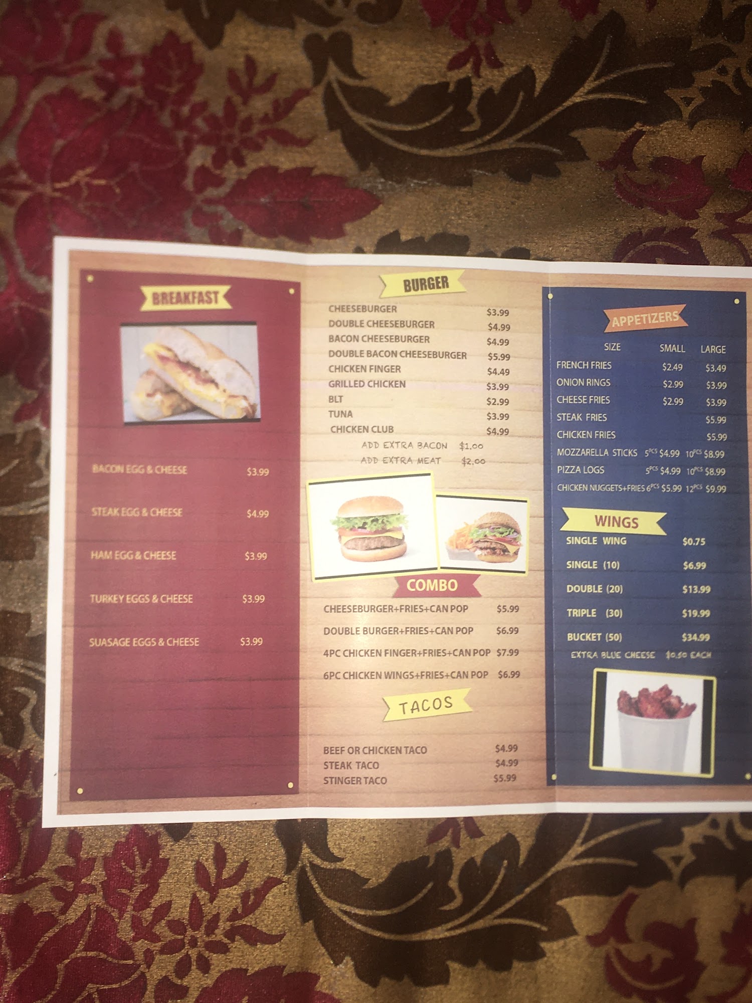 Blue Sky 7 Deli Menu