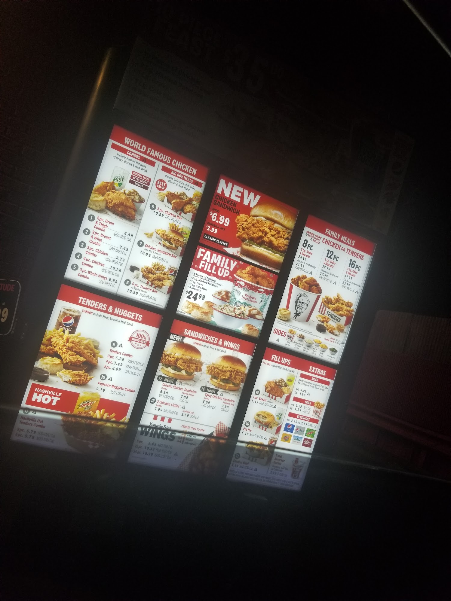 KFC Menu