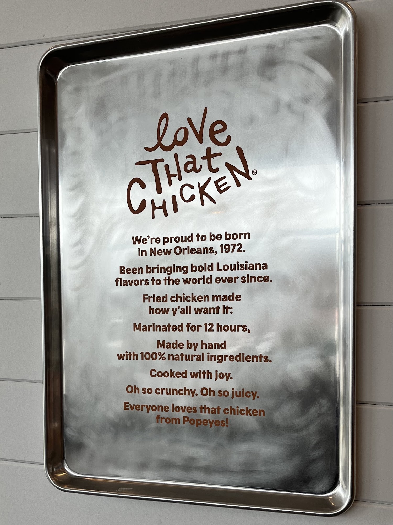 Popeyes Louisiana Kitchen Menu