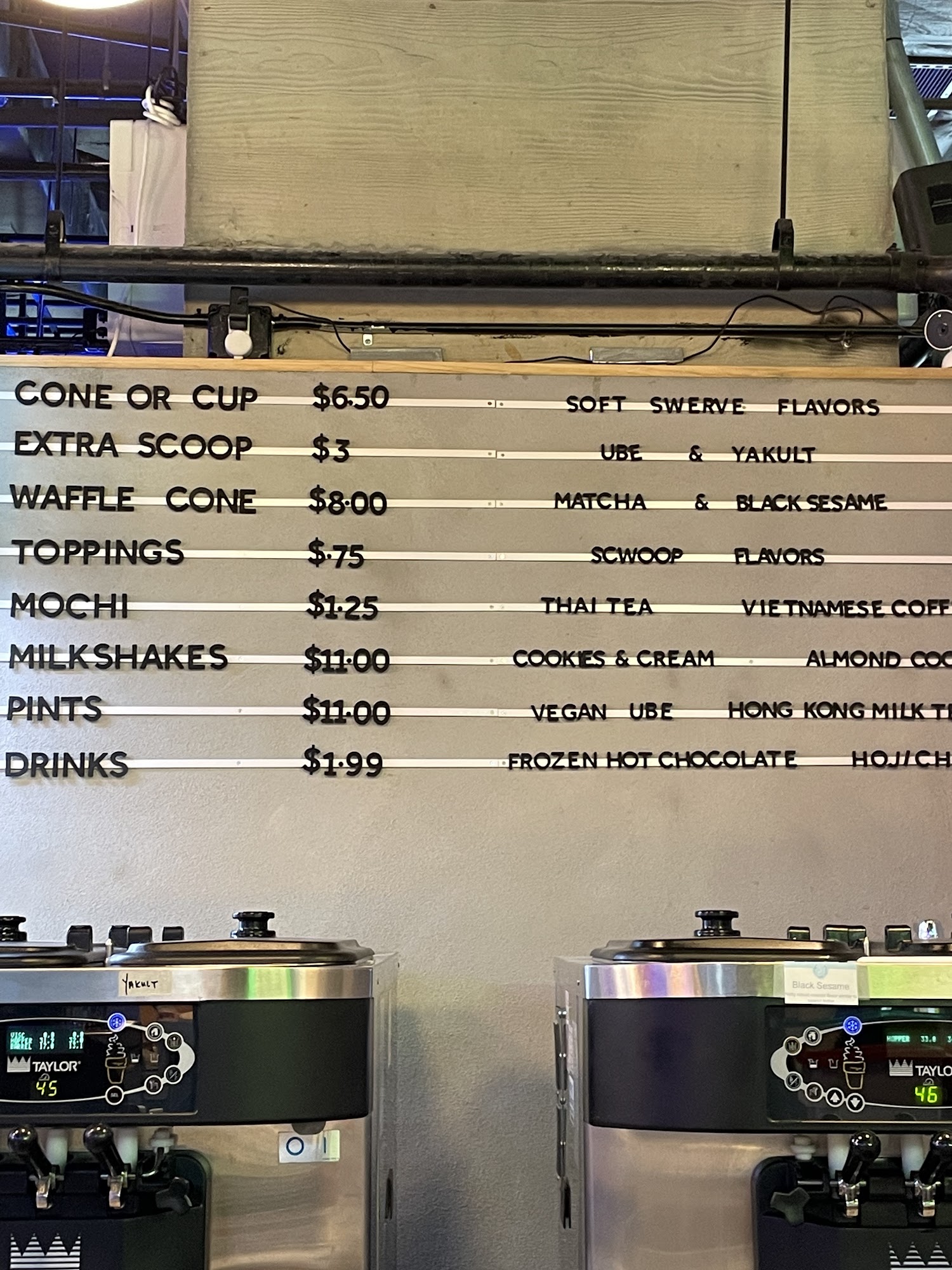 Soft Swerve Ice Cream - Tangram Mall Menu