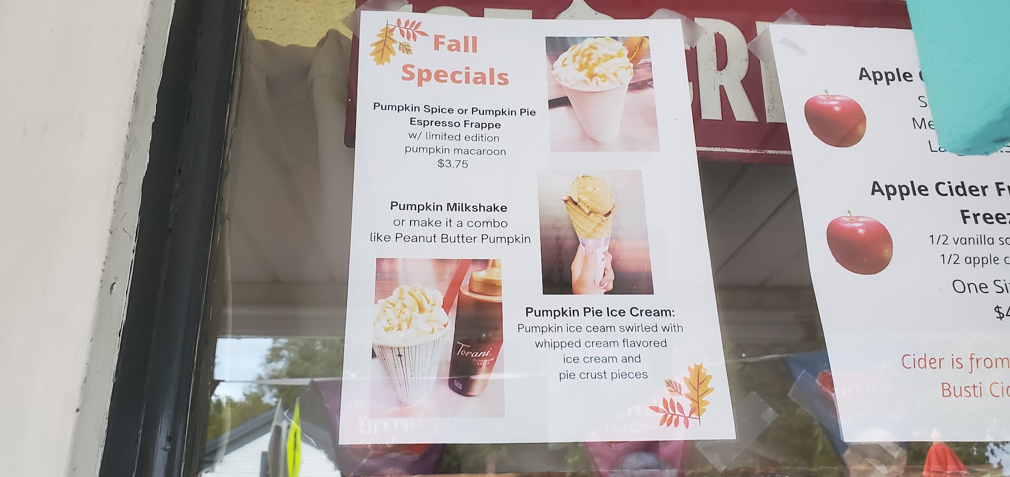 The Corner Scoop Menu