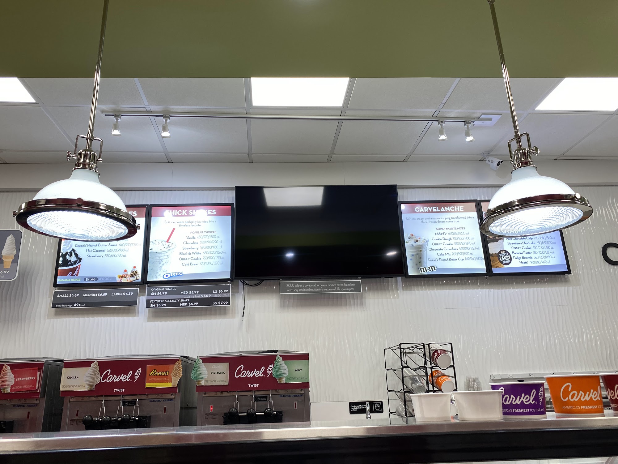 Carvel Menu