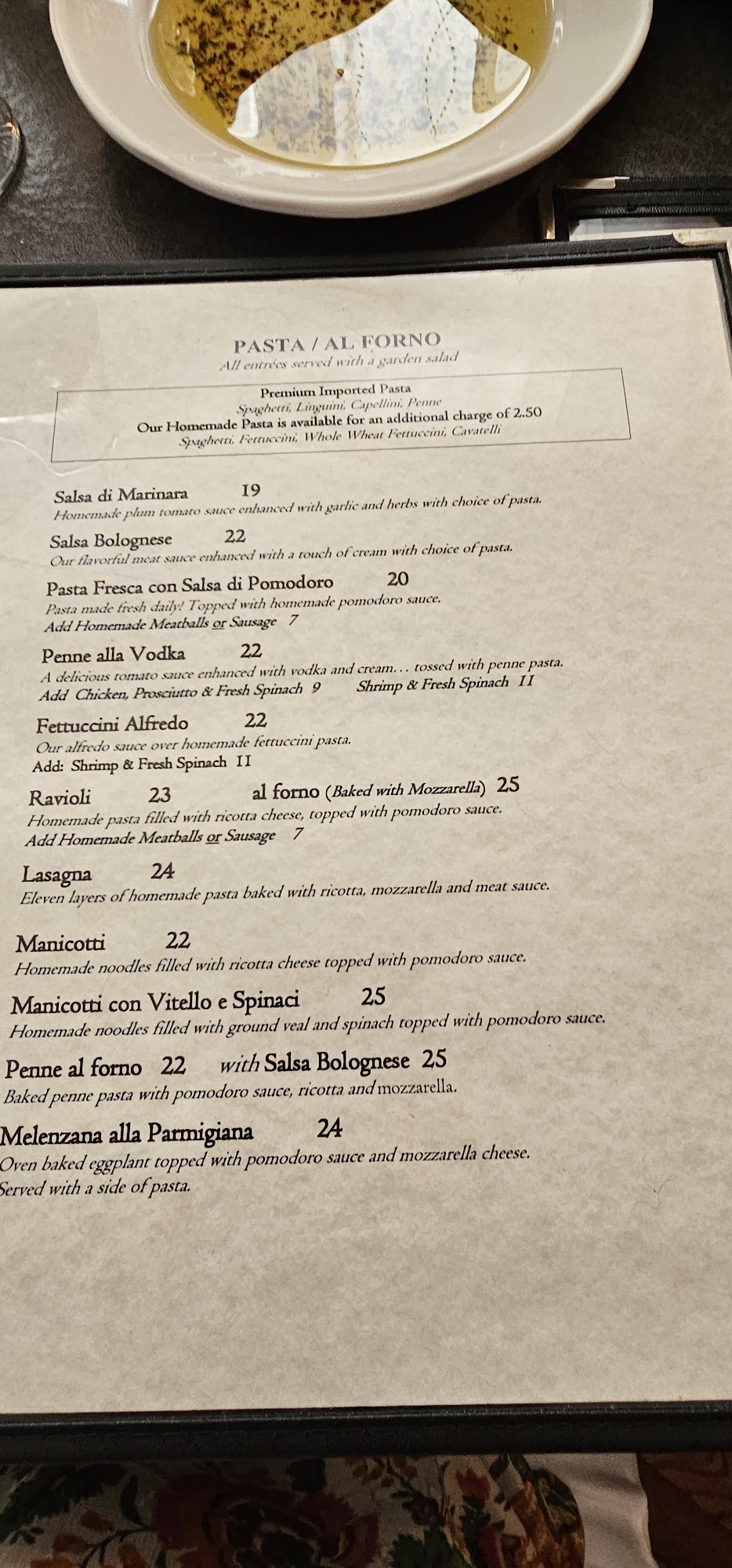 Lombardi's Menu
