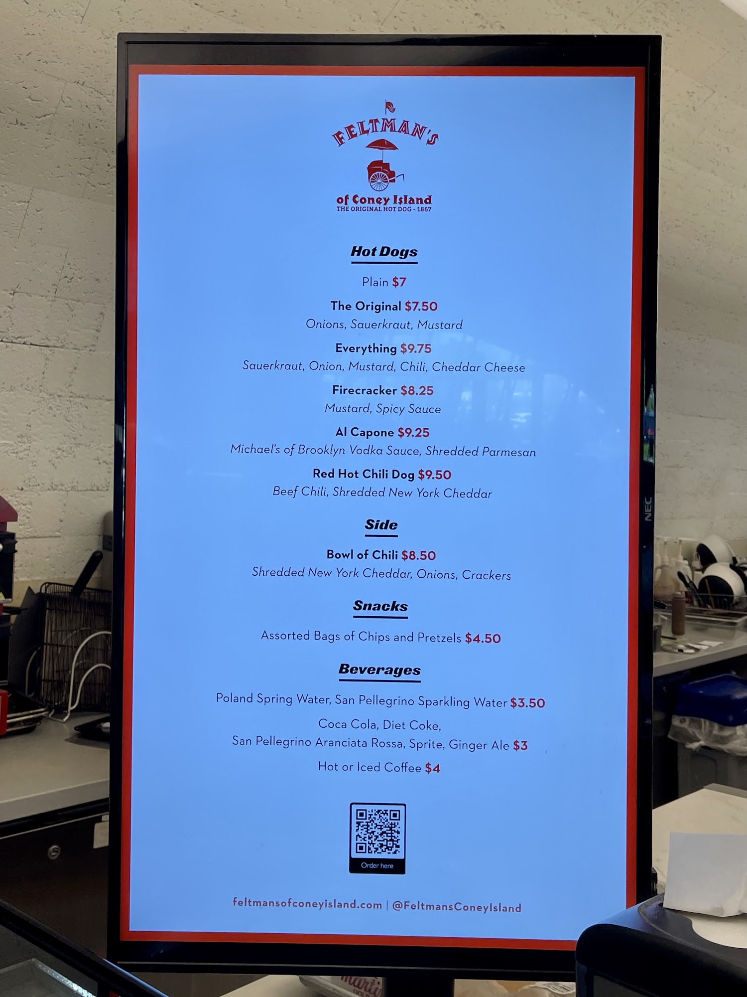 Feltman’s of Coney Island Menu