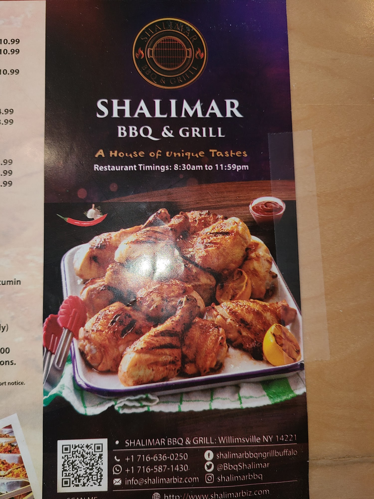 Hall's Apple Farm Menu