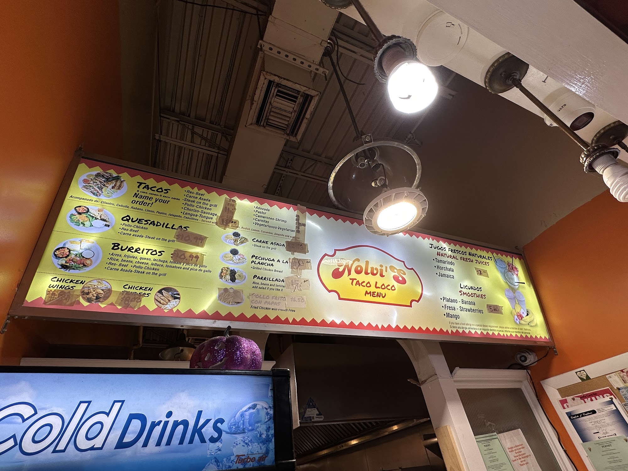 Nolvi's Taco Loco Menu