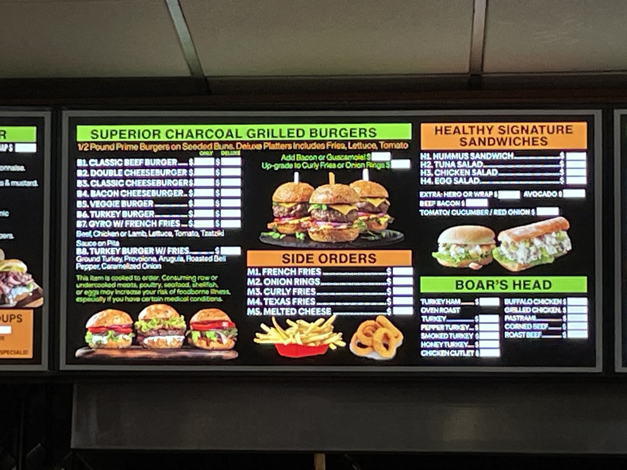 Chris’s Kitchen Menu